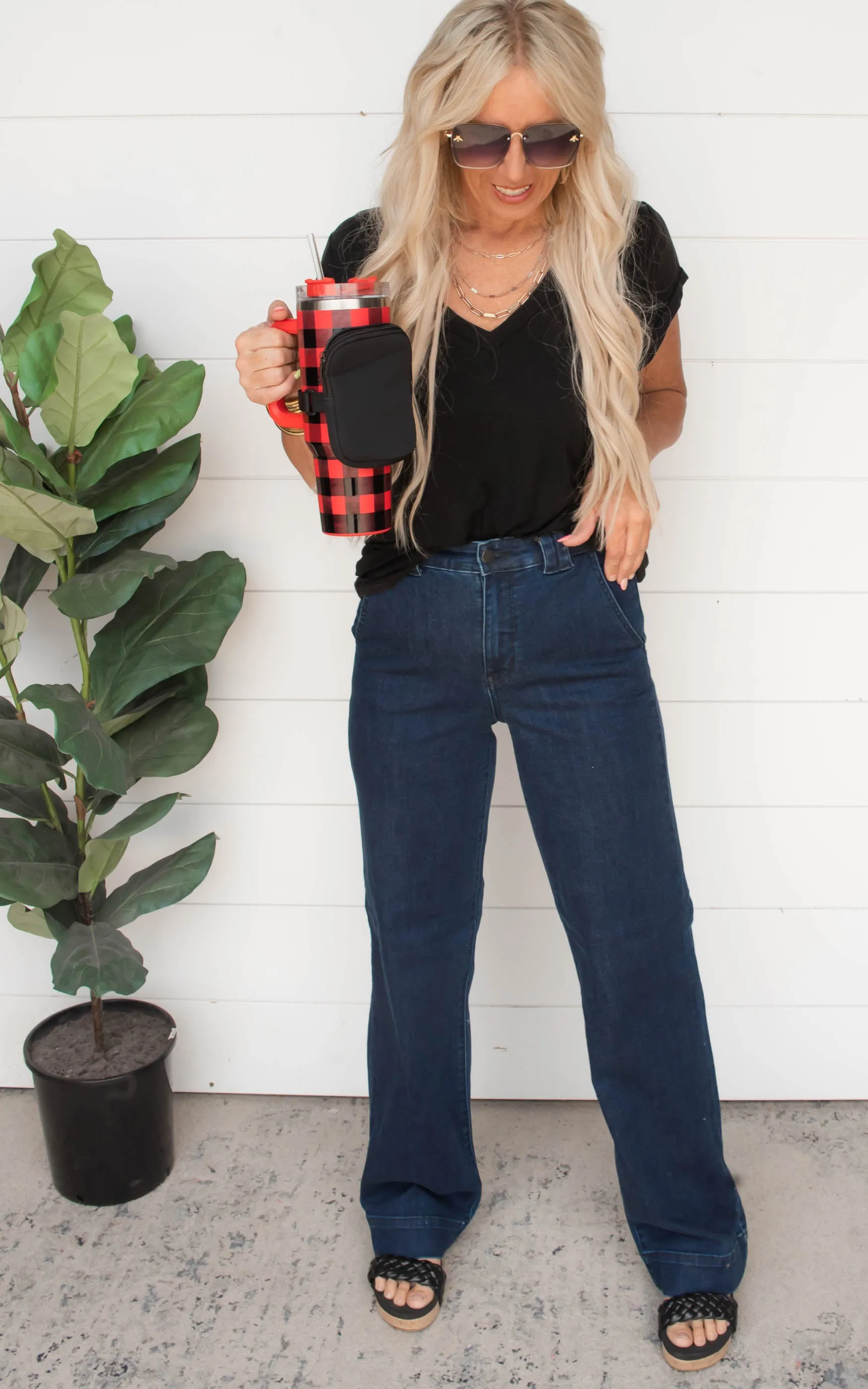 High Waist Clean Wash Trouser Wide Leg Denim Jean | Judy Blue - Final Sale