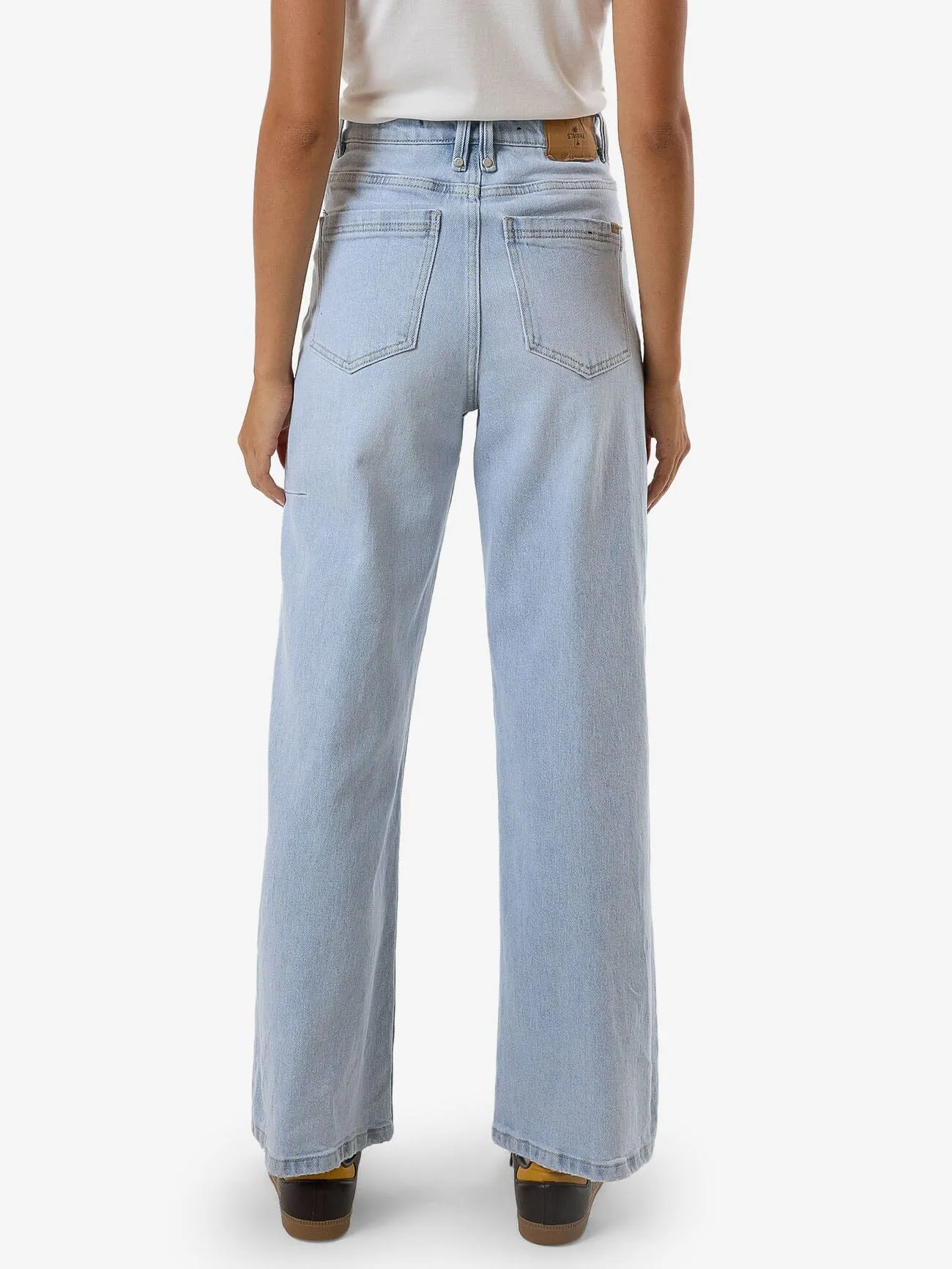 Holly High Rise Stretch Wide Jean - Light Ash Blue