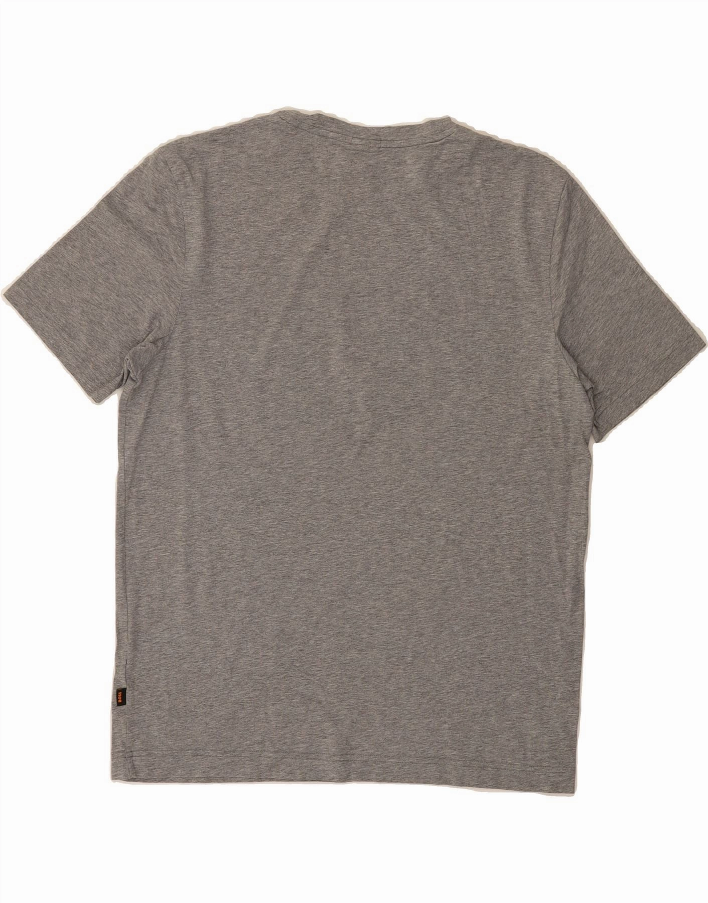 HUGO BOSS Mens Relaxed Fit T-Shirt Top Large Grey Cotton