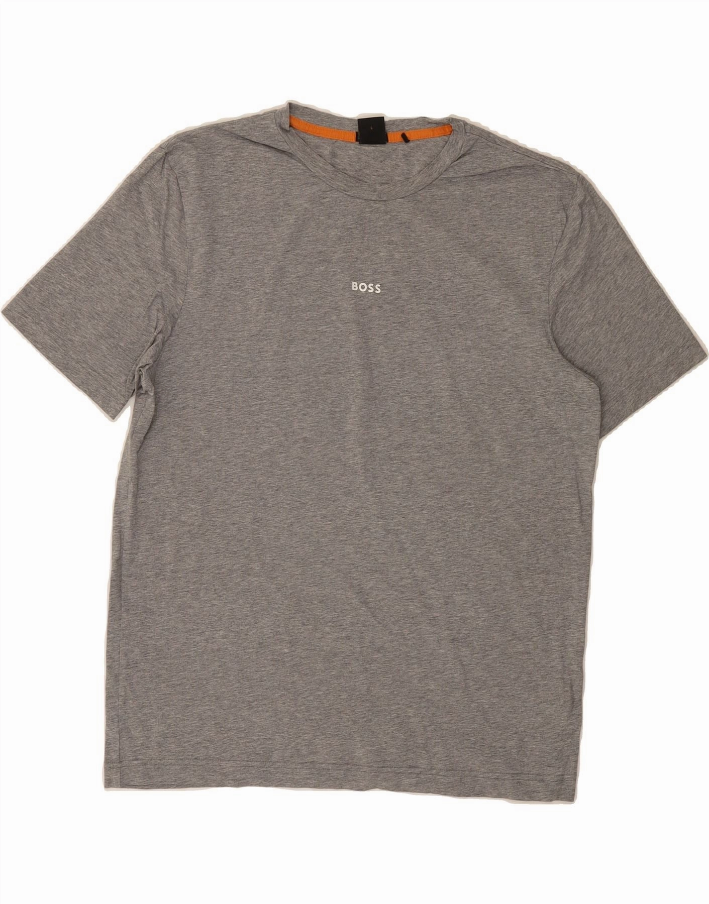 HUGO BOSS Mens Relaxed Fit T-Shirt Top Large Grey Cotton