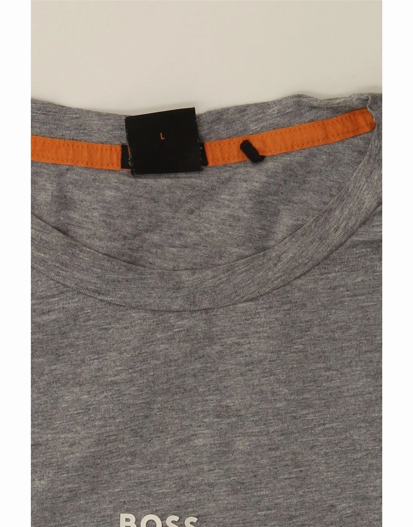 HUGO BOSS Mens Relaxed Fit T-Shirt Top Large Grey Cotton