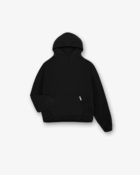 Initial Boxy Hoodie - Black