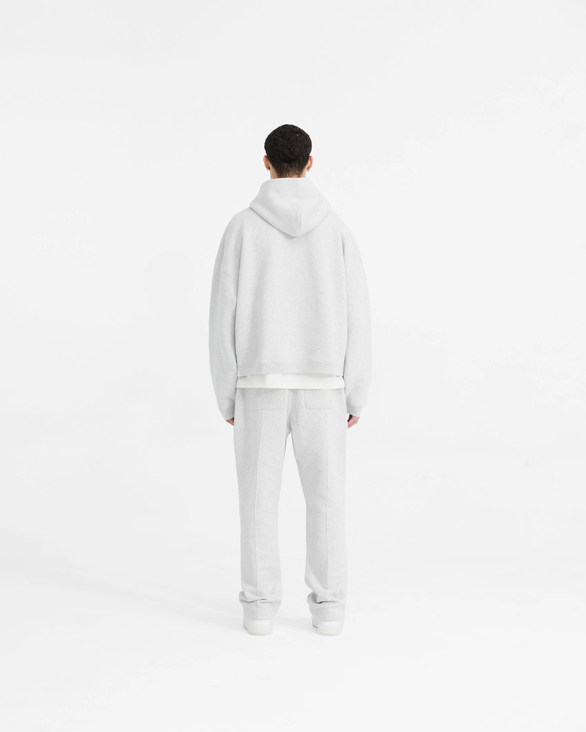 Initial Boxy Hoodie - Ice Grey Marl