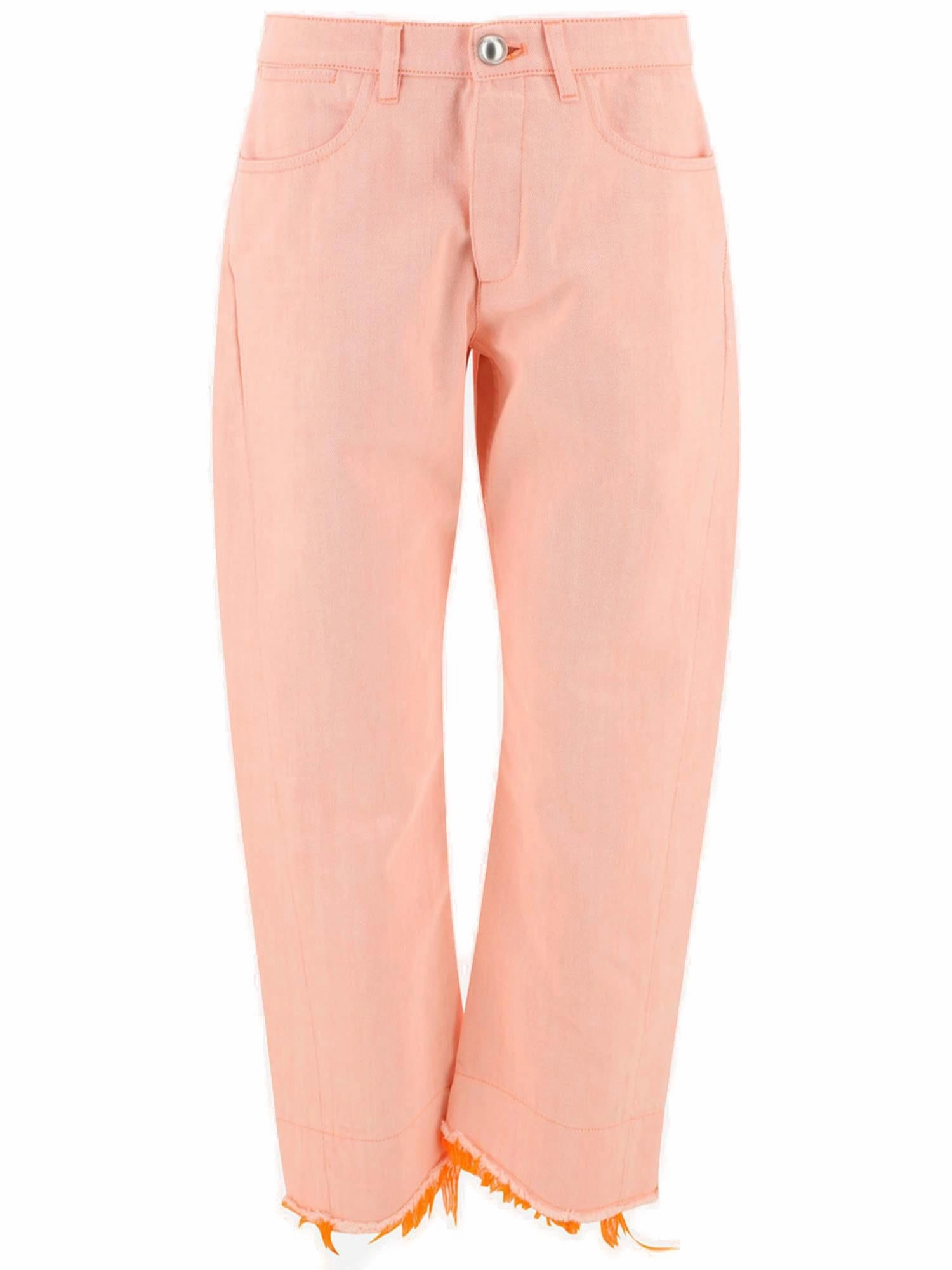 Jil Sander Frayed-Hem Wide-Leg Pants
