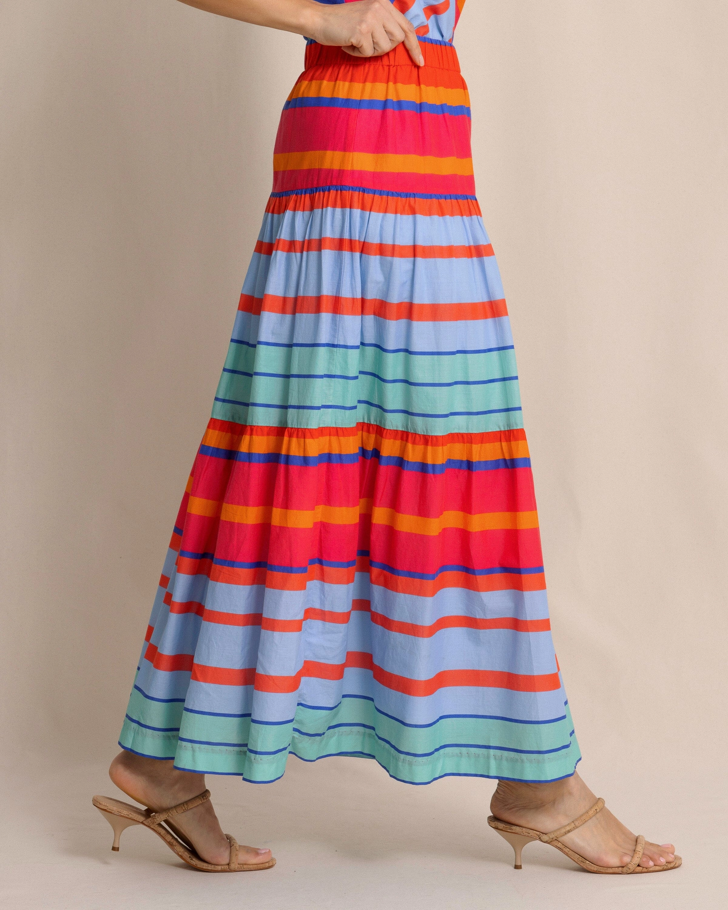 Juliet Calypso Cay Stripe Maxi Skirt