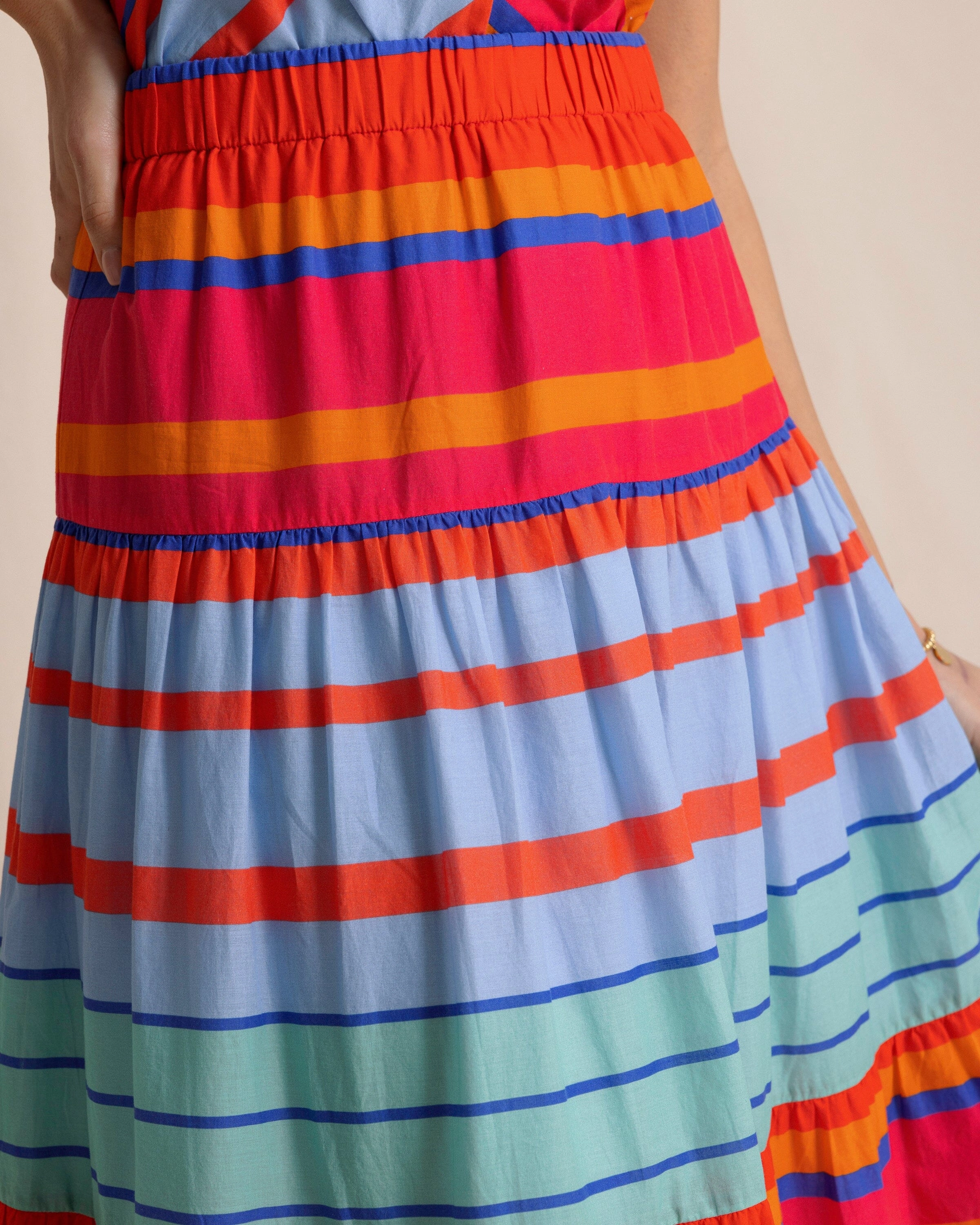 Juliet Calypso Cay Stripe Maxi Skirt