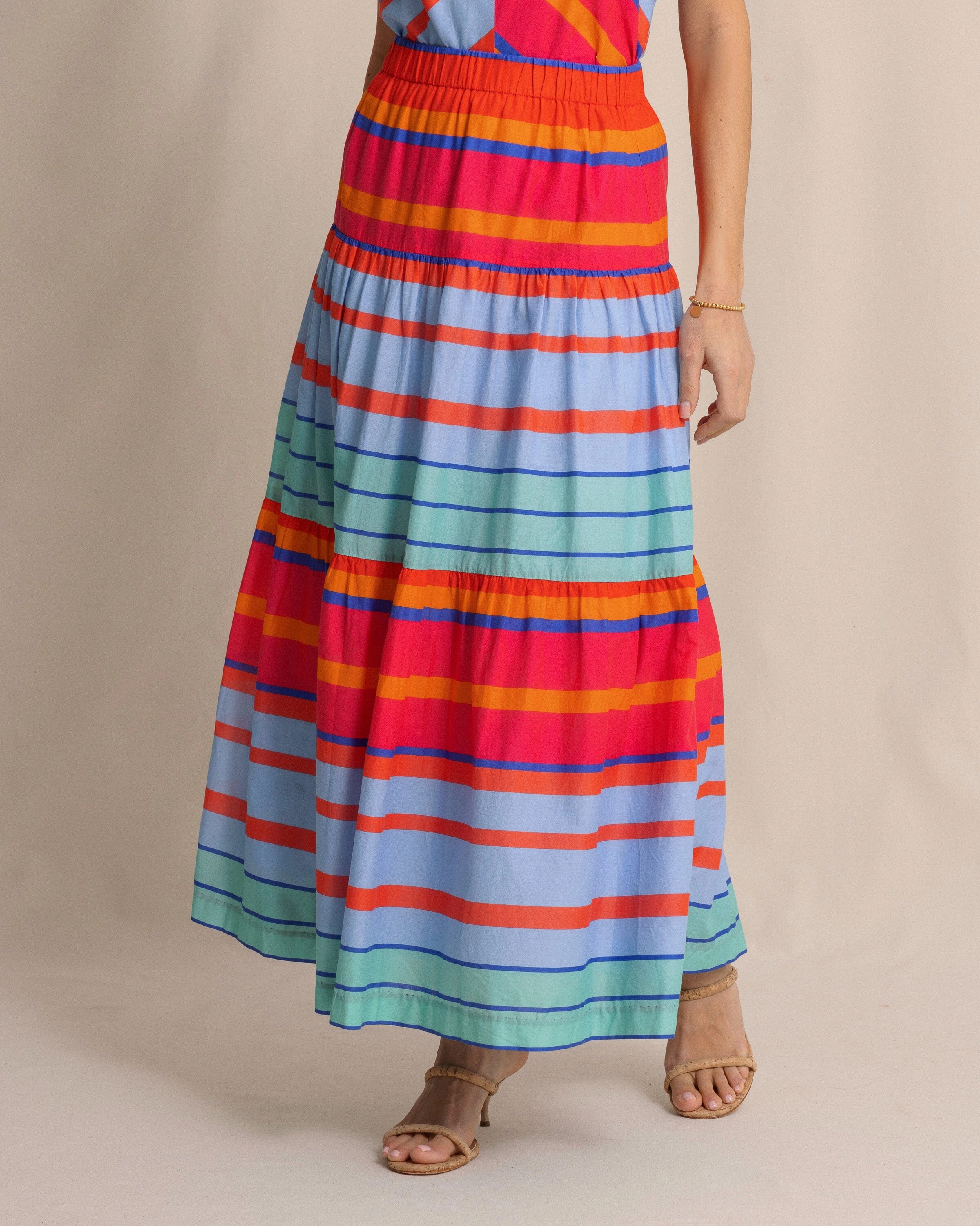 Juliet Calypso Cay Stripe Maxi Skirt