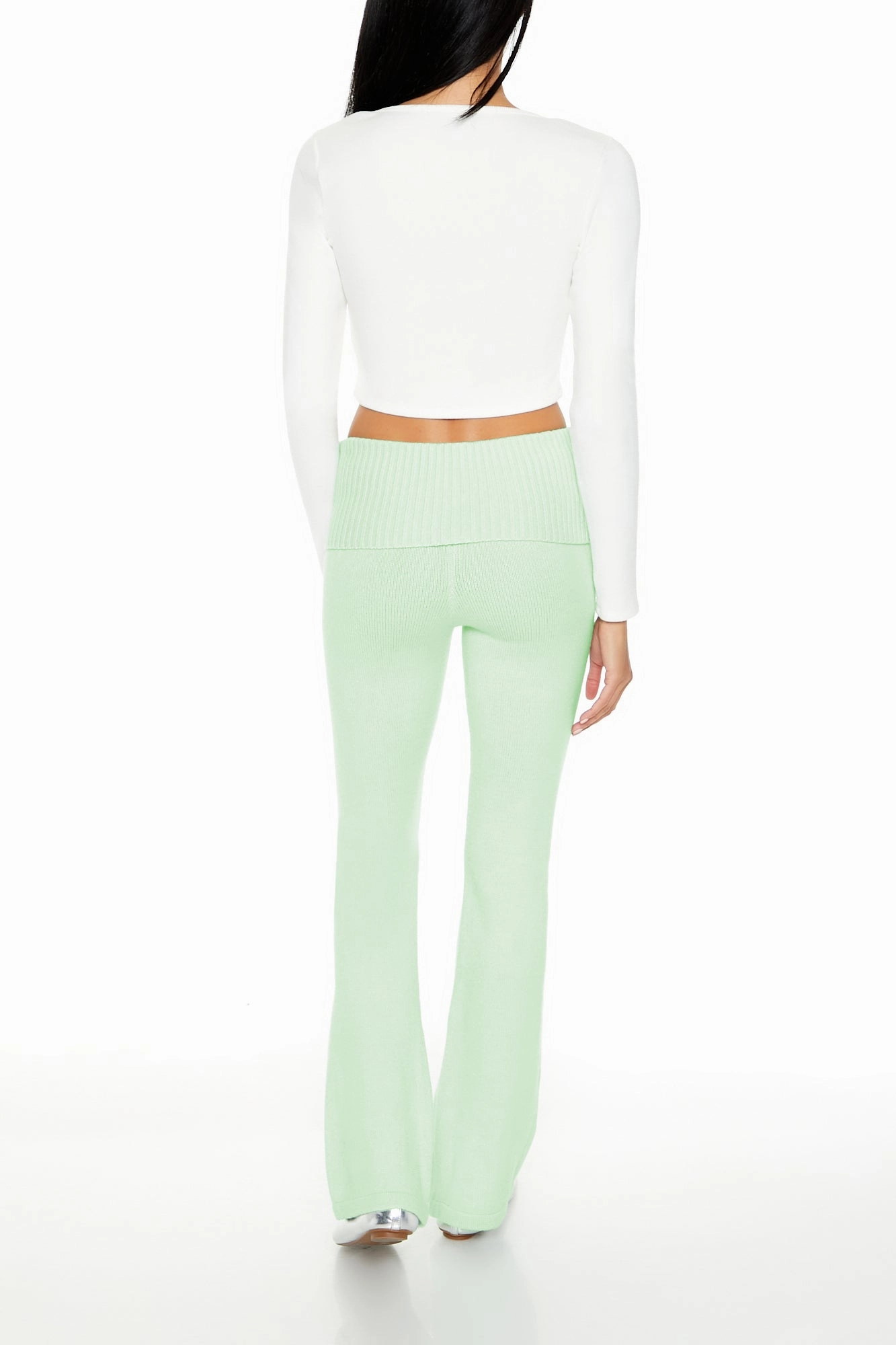 Knit High-Rise Flare Pant