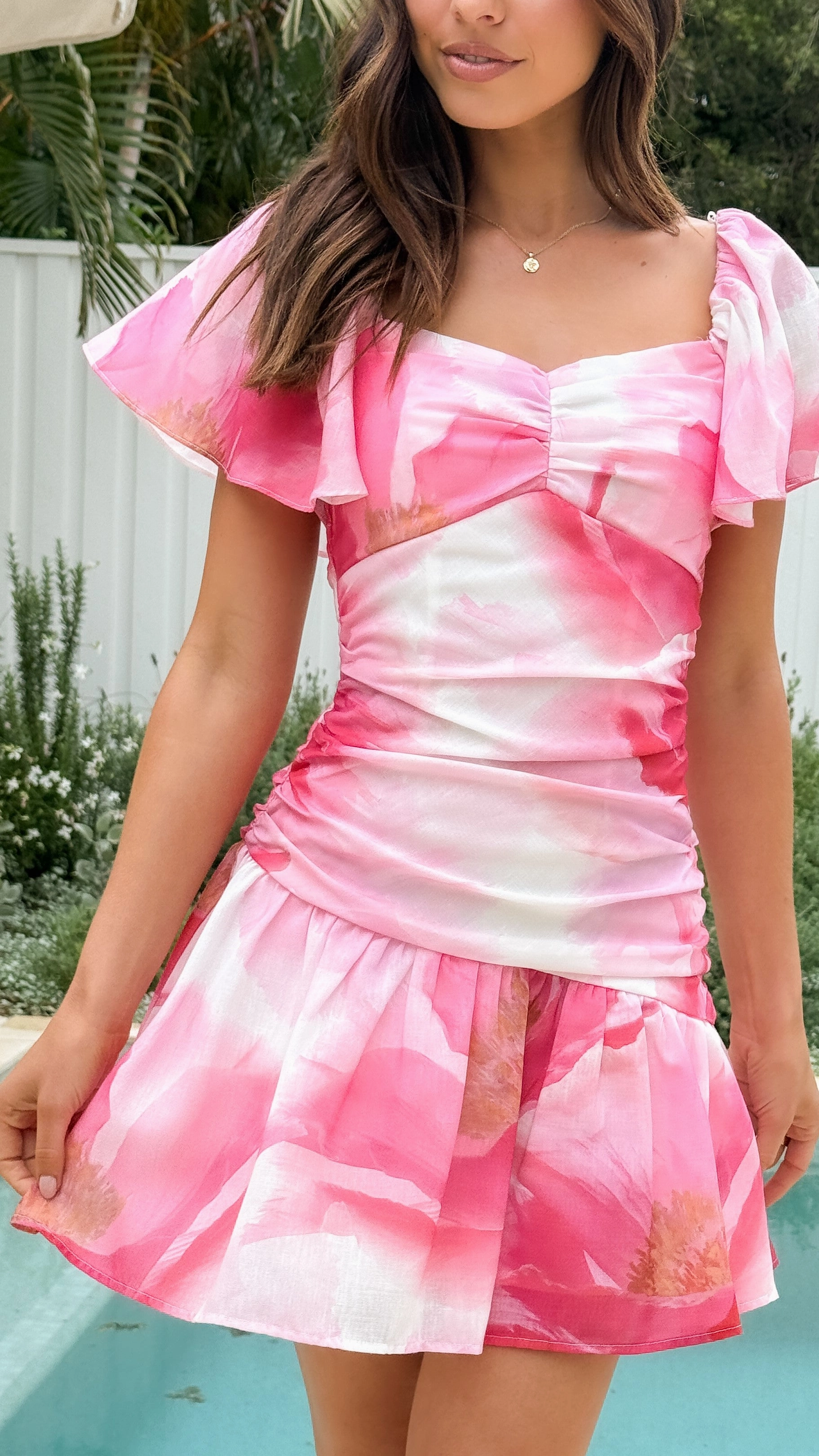 Laury Mini Dress - Pink Floral
