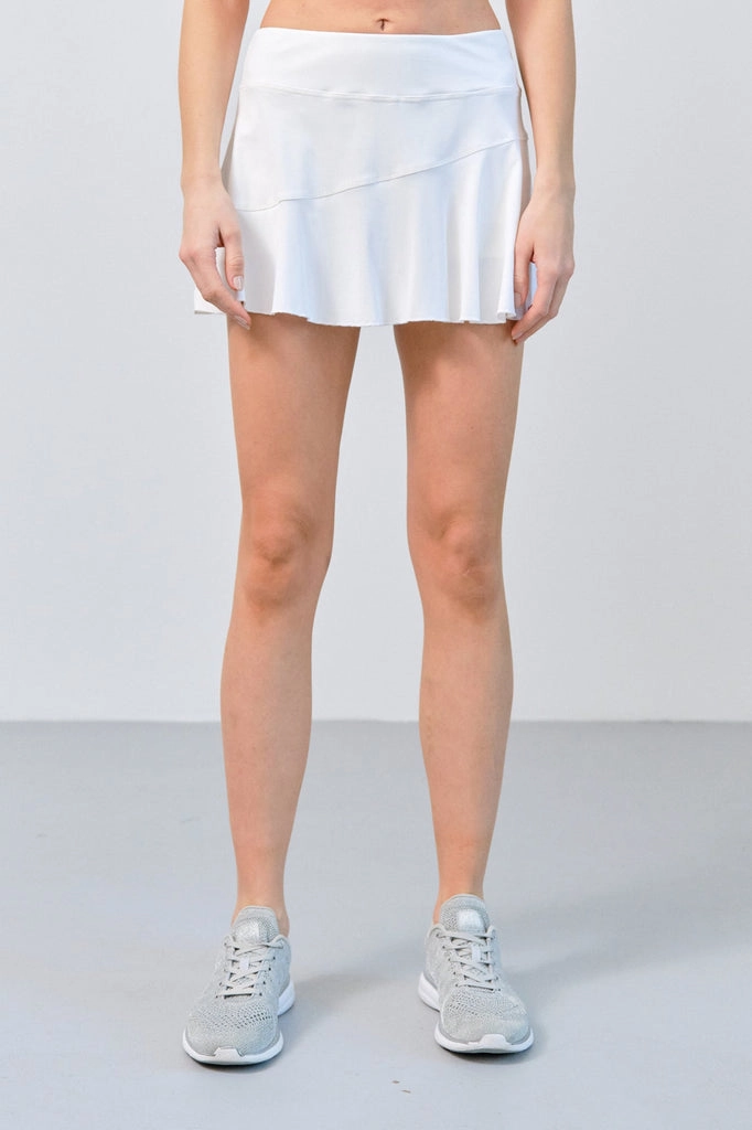 Lija Womens Rib Multi Panel Skort