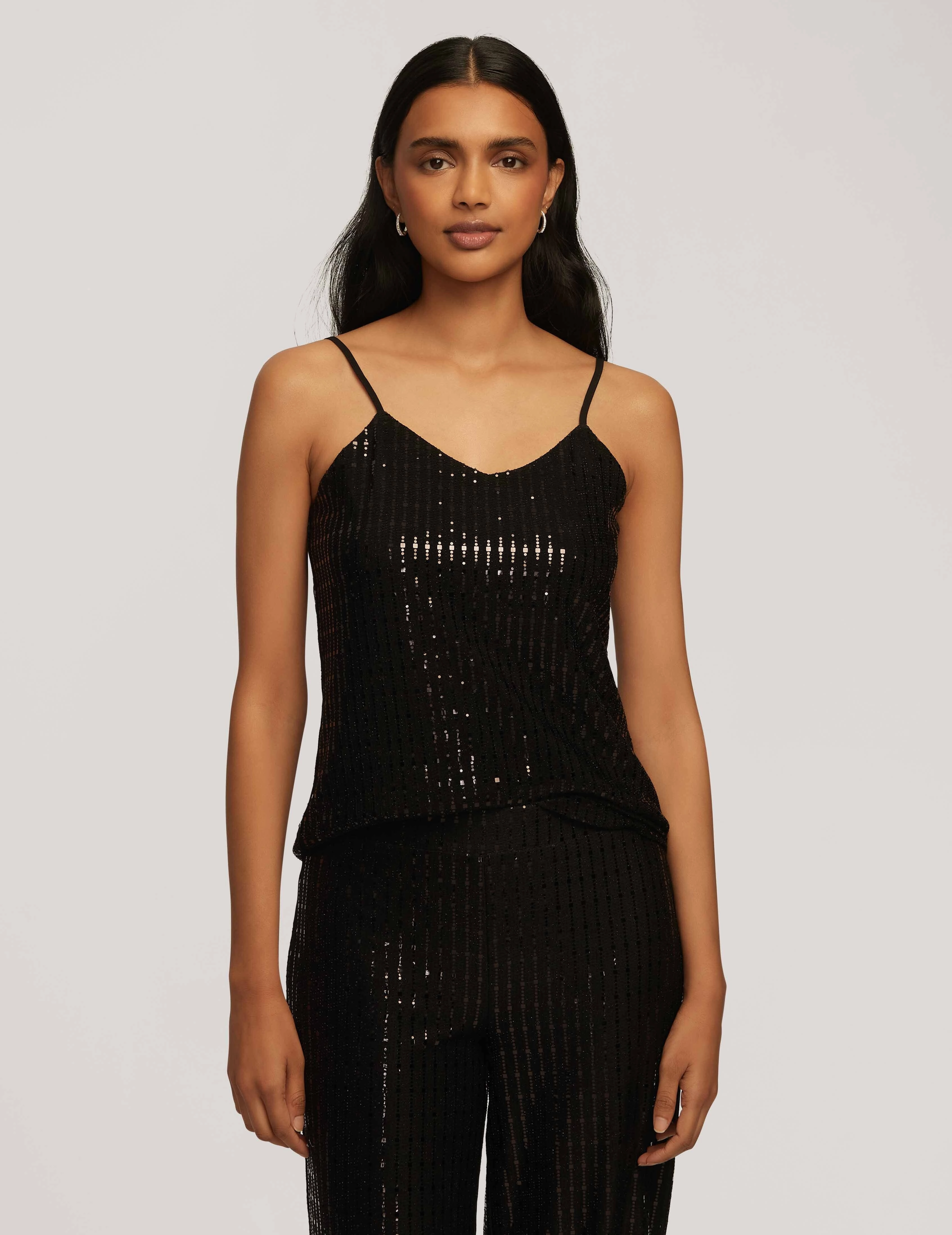 Linear Shine Vneck Cami- Sale