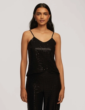 Linear Shine Vneck Cami- Sale