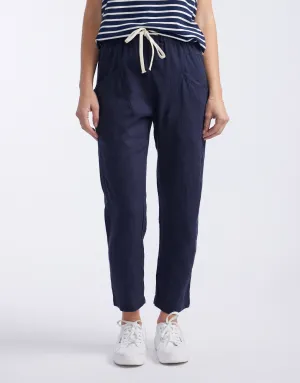 Luxe Linen Pants - French Navy