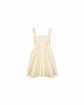 MARGIE TIE MINI DRESS BUTTER NAVY STRIPE