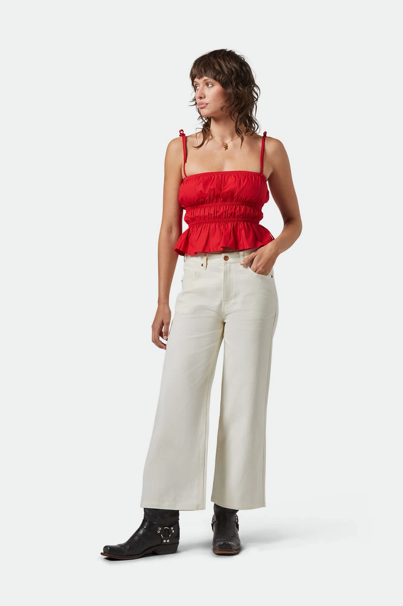 Margo Cropped 5-Pocket Pant - Off White