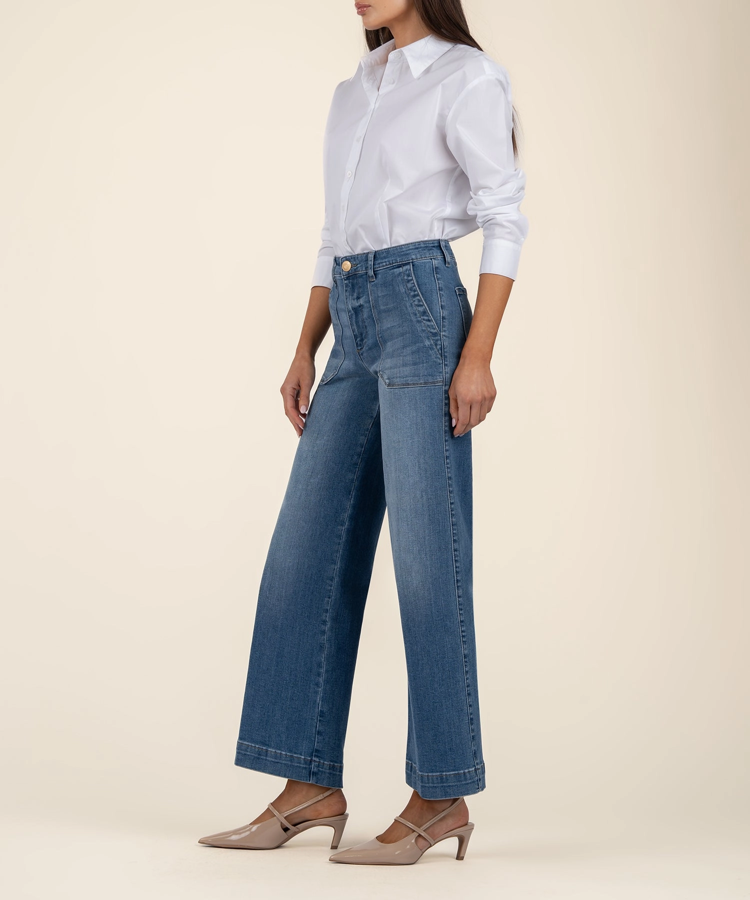 Meg High Rise Wide Straight Leg