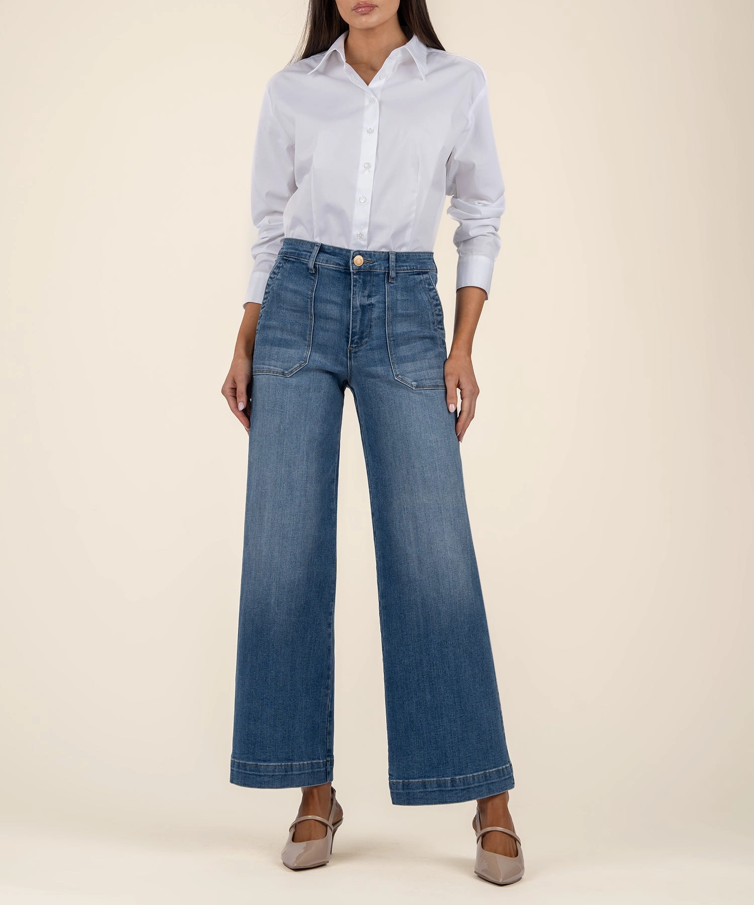 Meg High Rise Wide Straight Leg