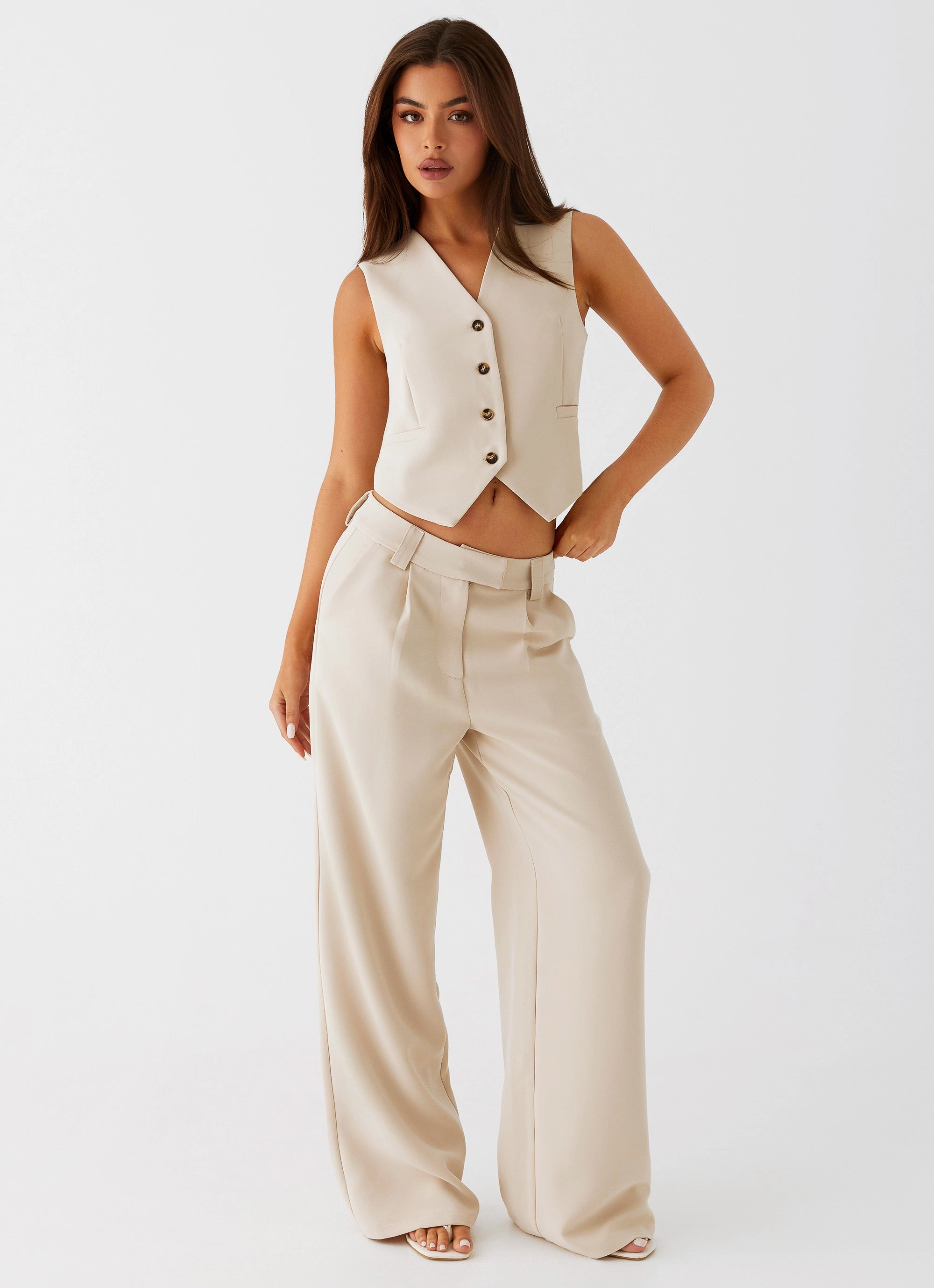 Midnight City Suit Pants - Beige