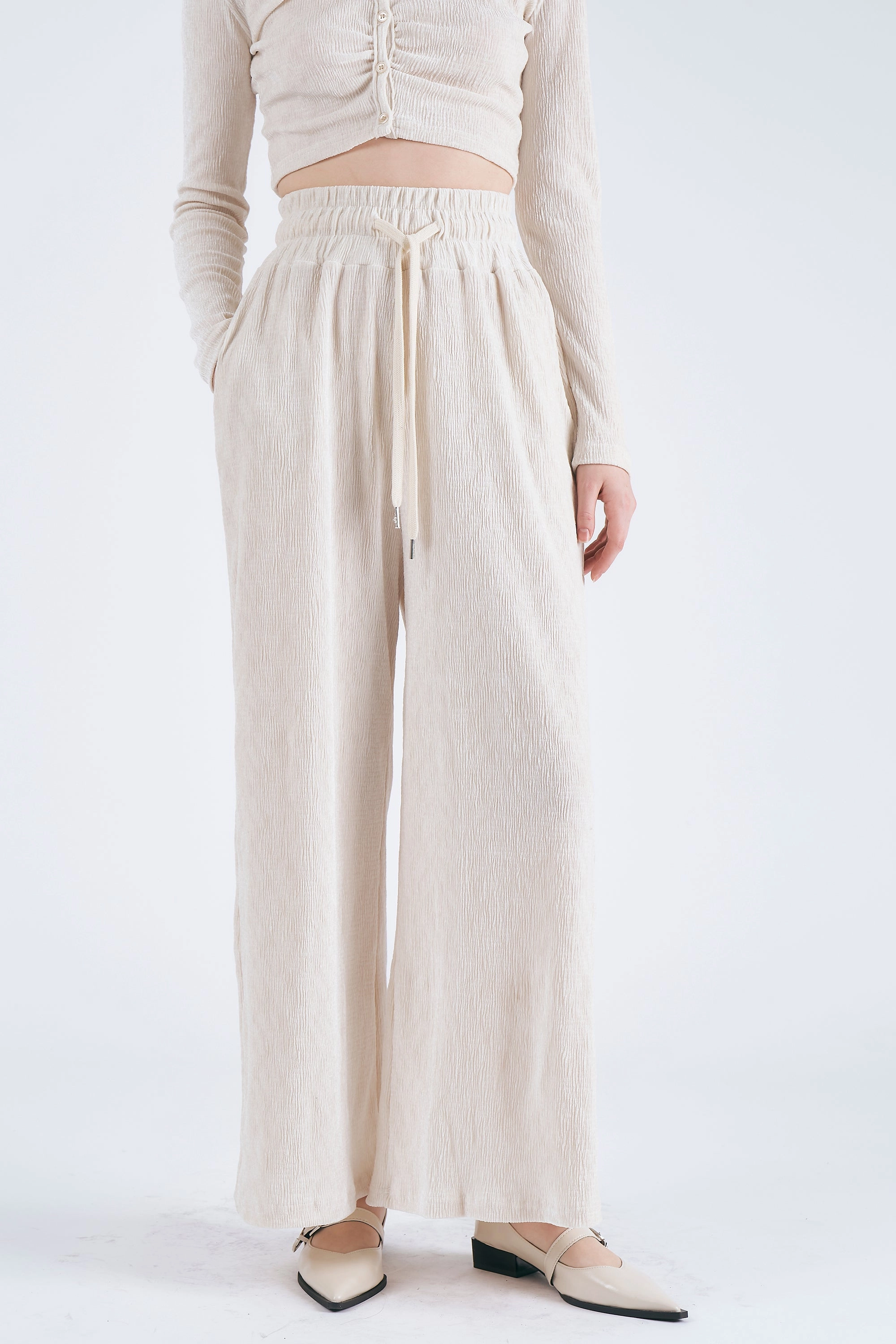 Milla Velour Wide Leg Pants