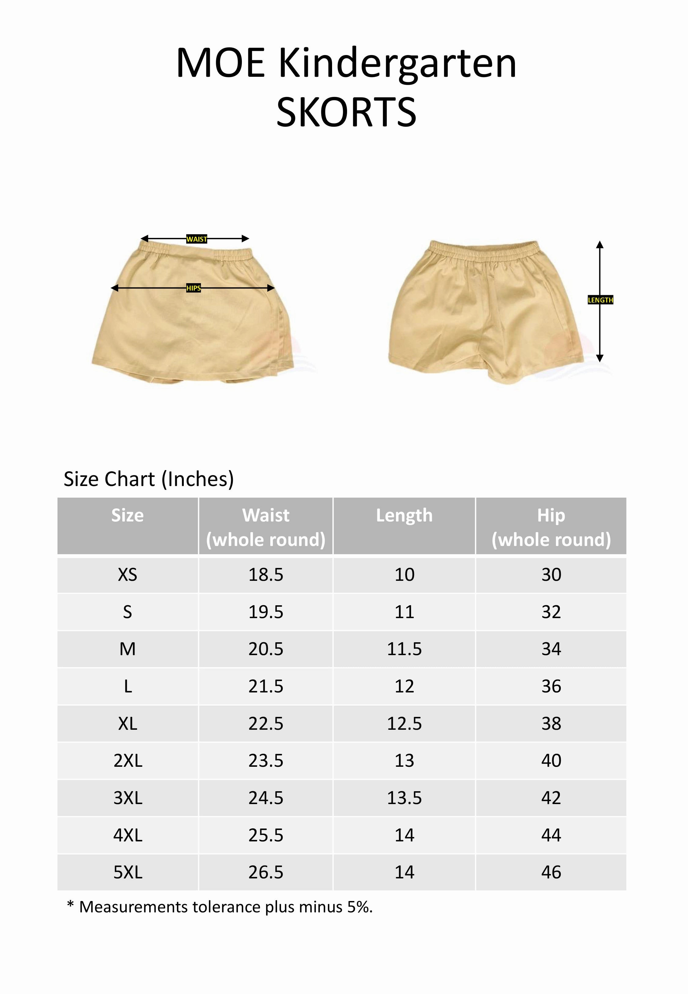 MOE Kindergarten Skorts (Girl)