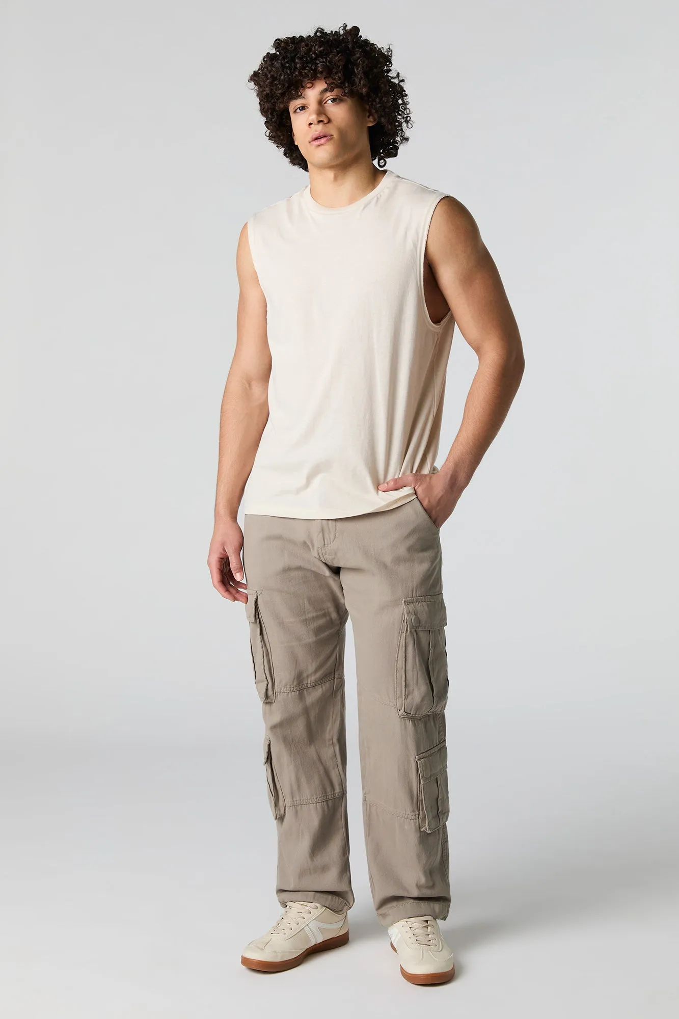 Multi Pocket Straight Leg Cargo Pant