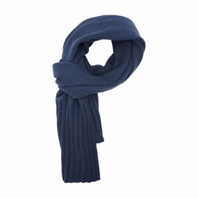 Navy Polyester Convertible Scarf