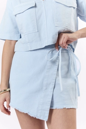 New Ways Ice Blue Wrap Skort