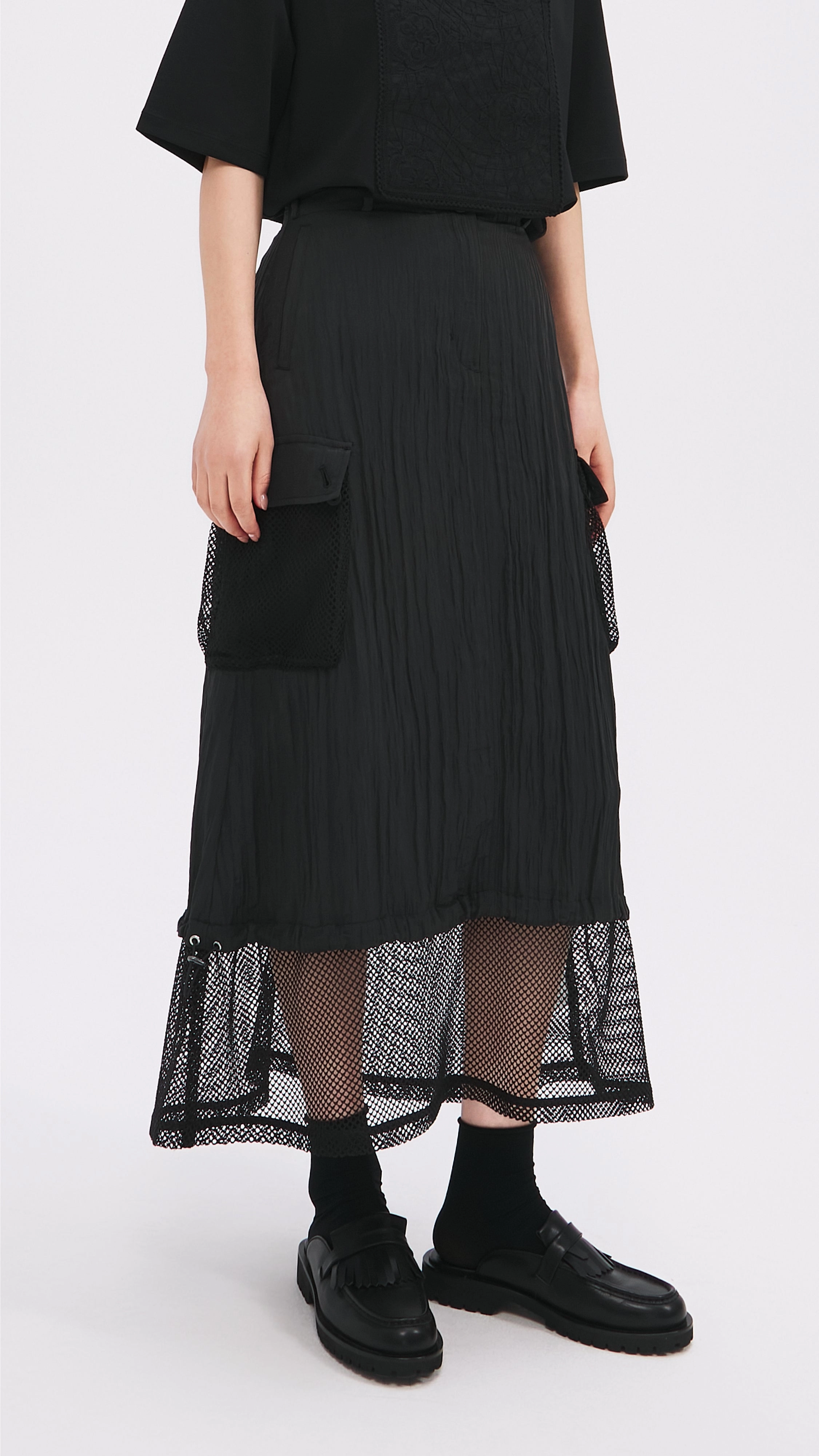 Nylon Patch Skirt