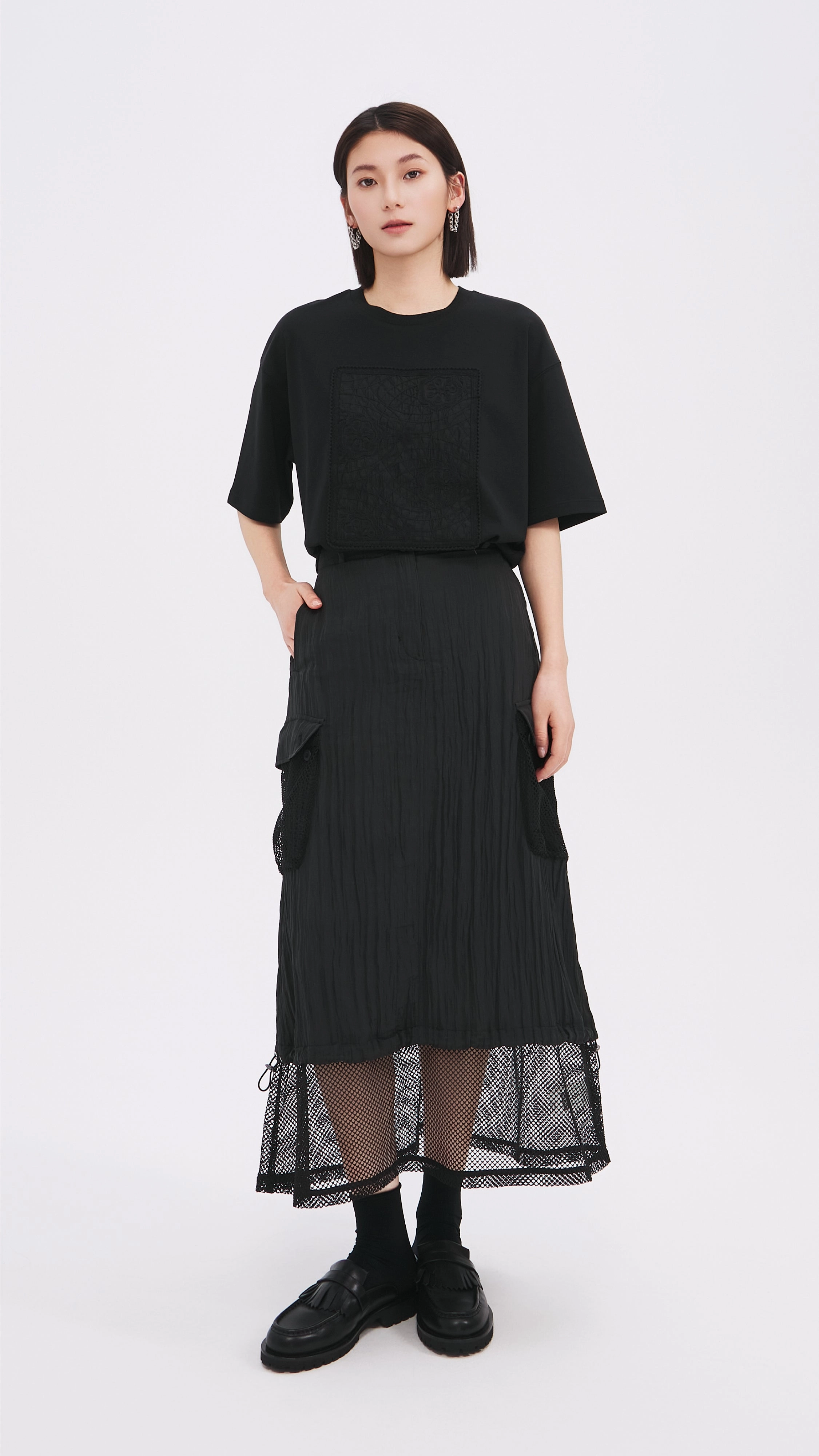 Nylon Patch Skirt