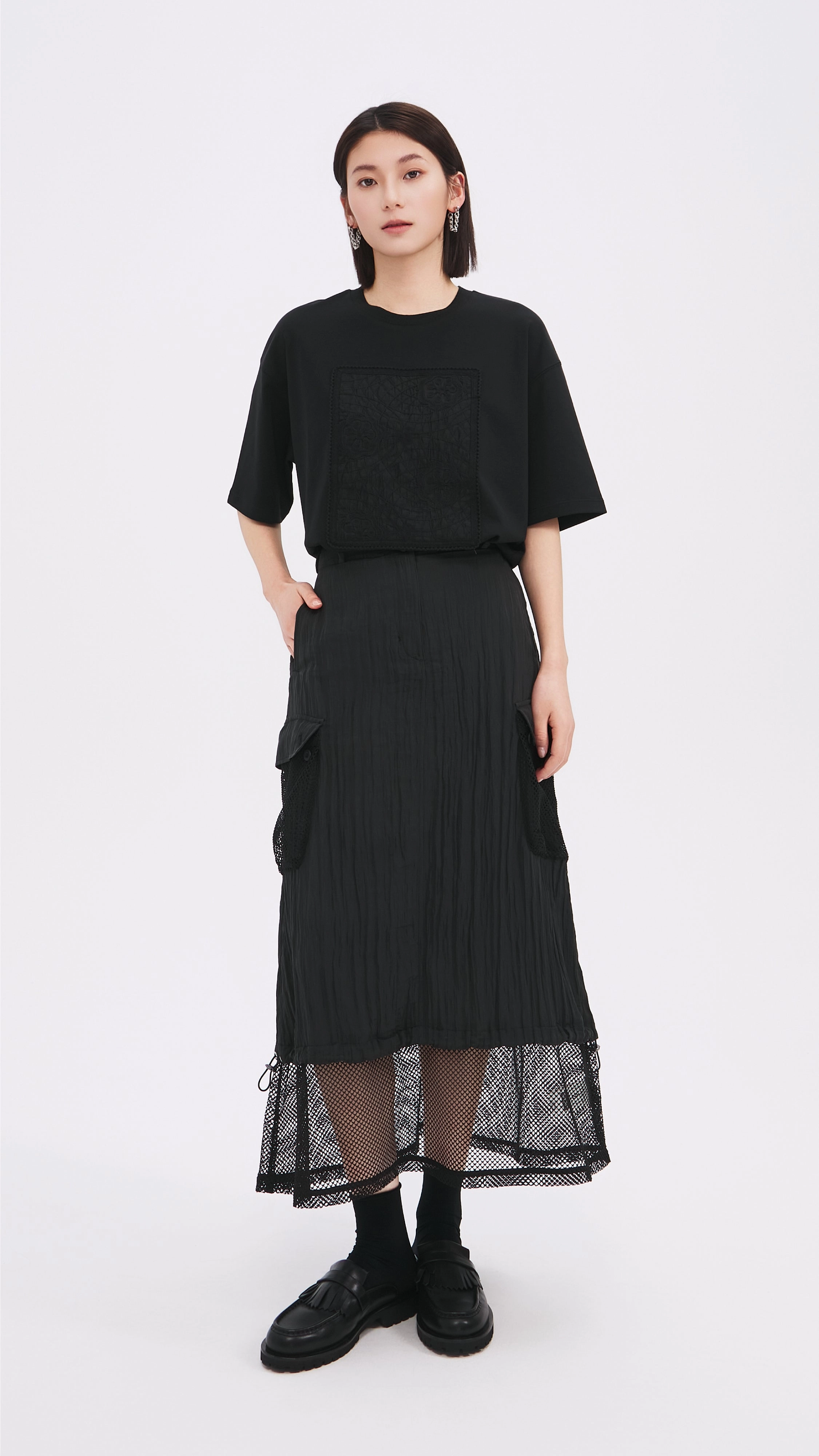 Nylon Patch Skirt