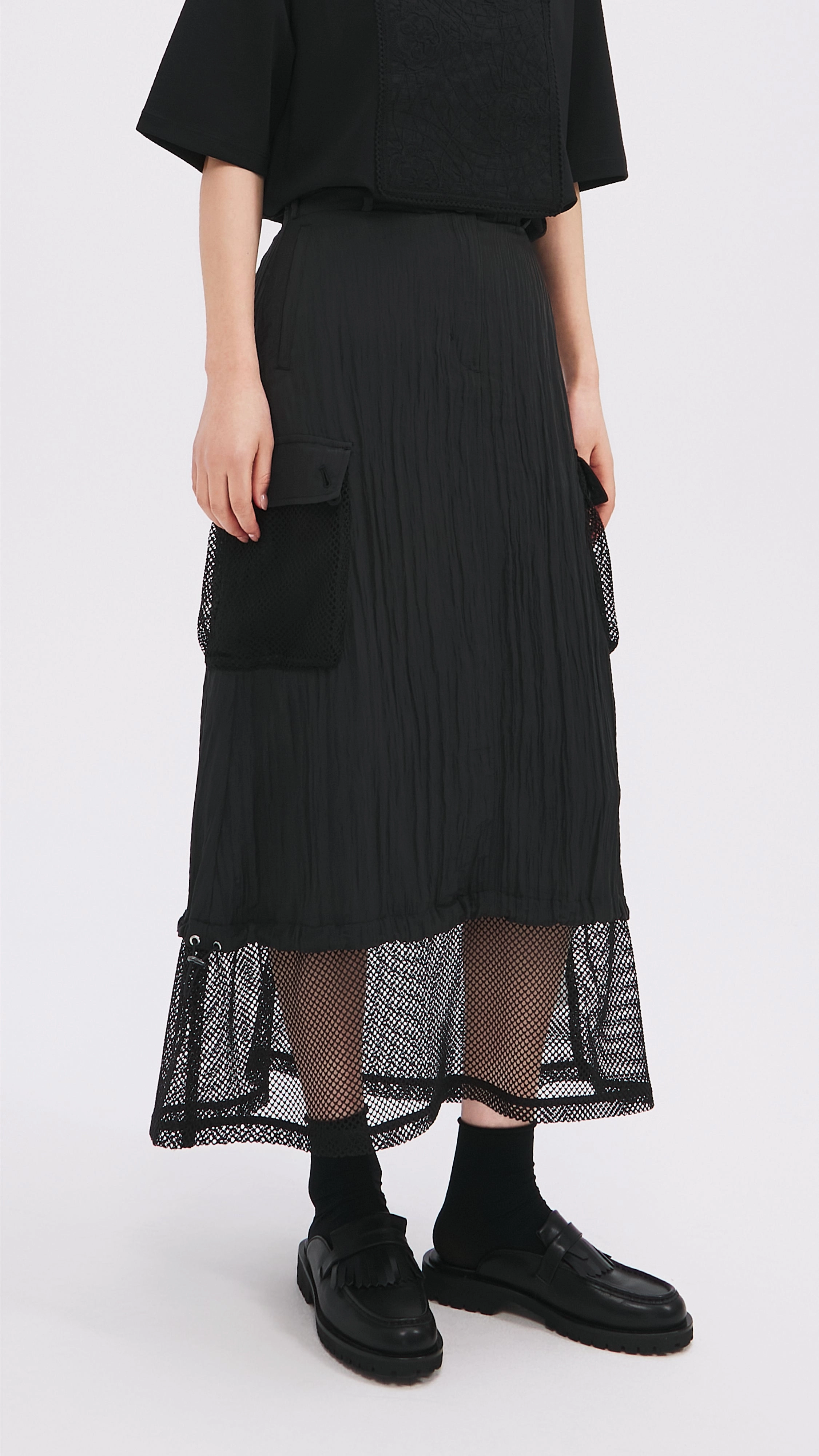 Nylon Patch Skirt