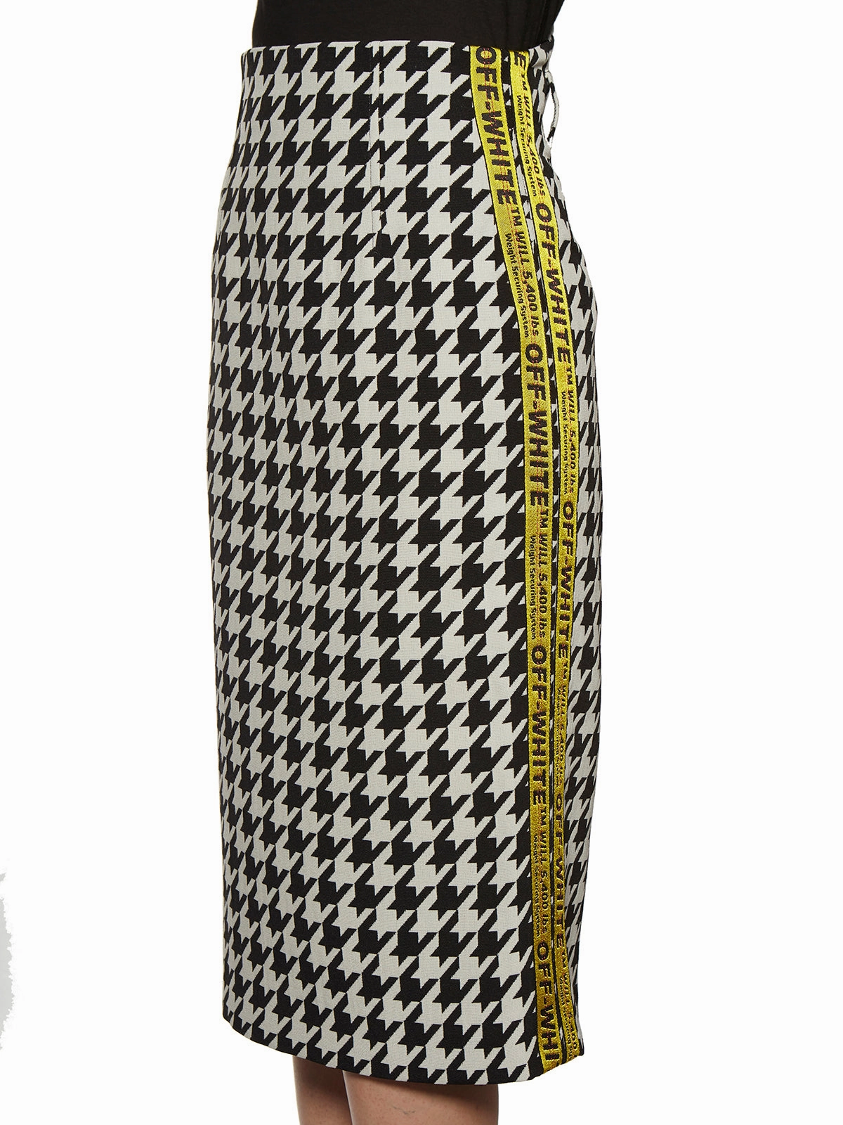 Off-White Pied De Poule Midi Skirt