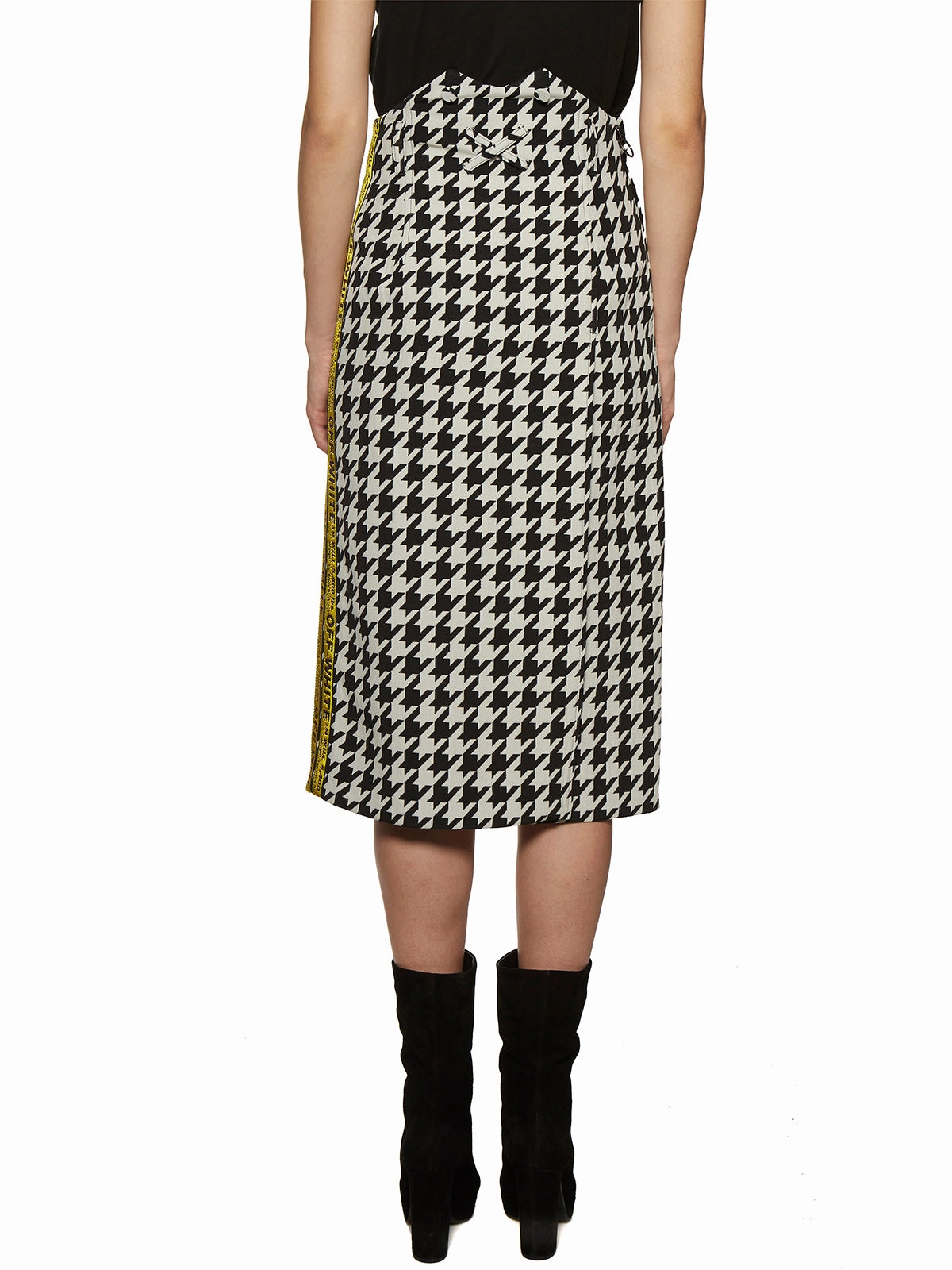 Off-White Pied De Poule Midi Skirt