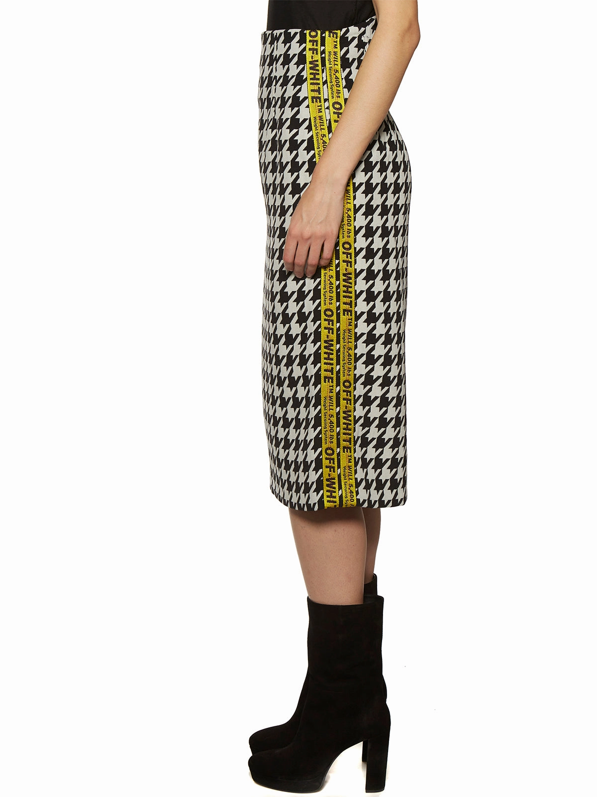 Off-White Pied De Poule Midi Skirt