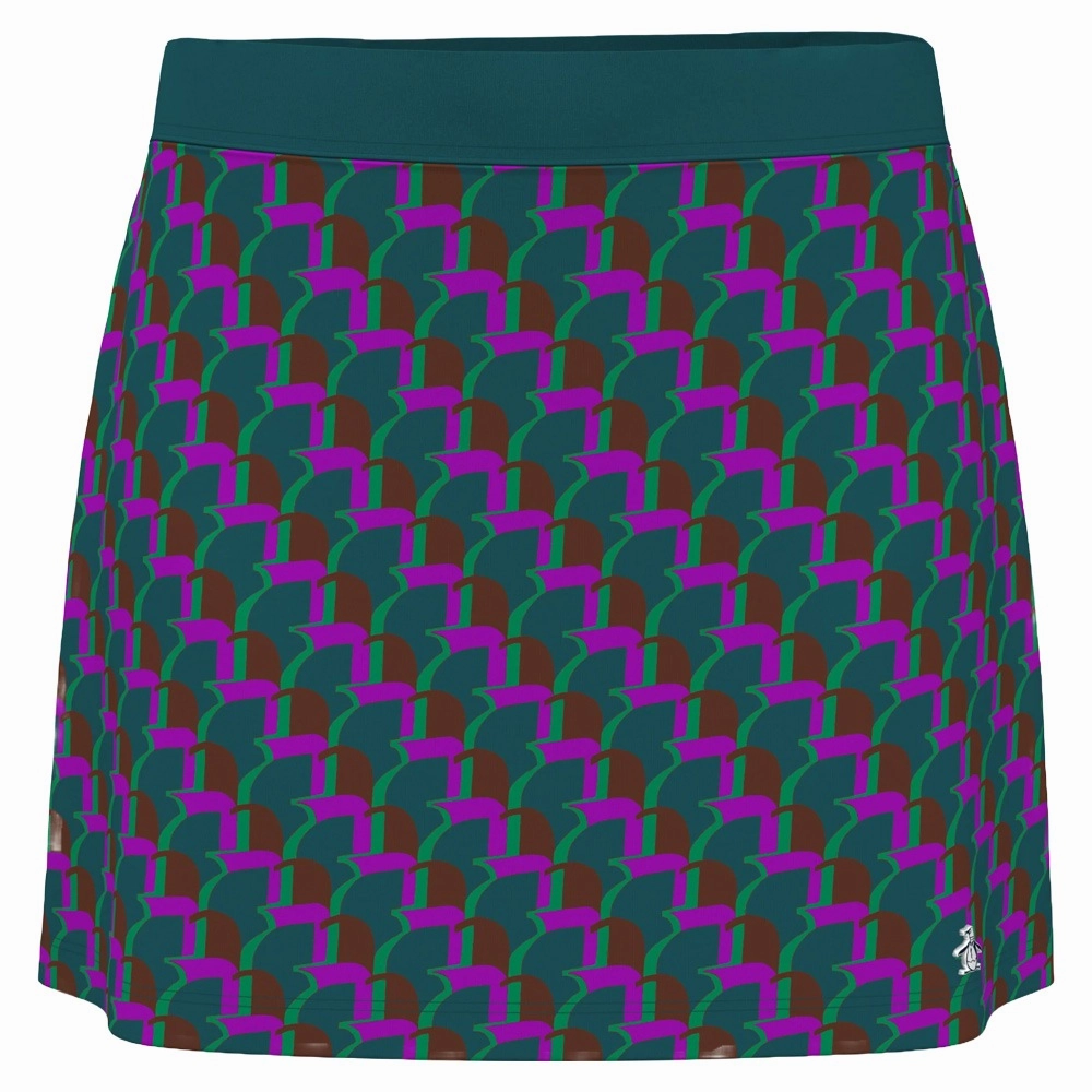 Original Penguin Printed 16 Golf Skort Chesapeake Bay - FA24 Women