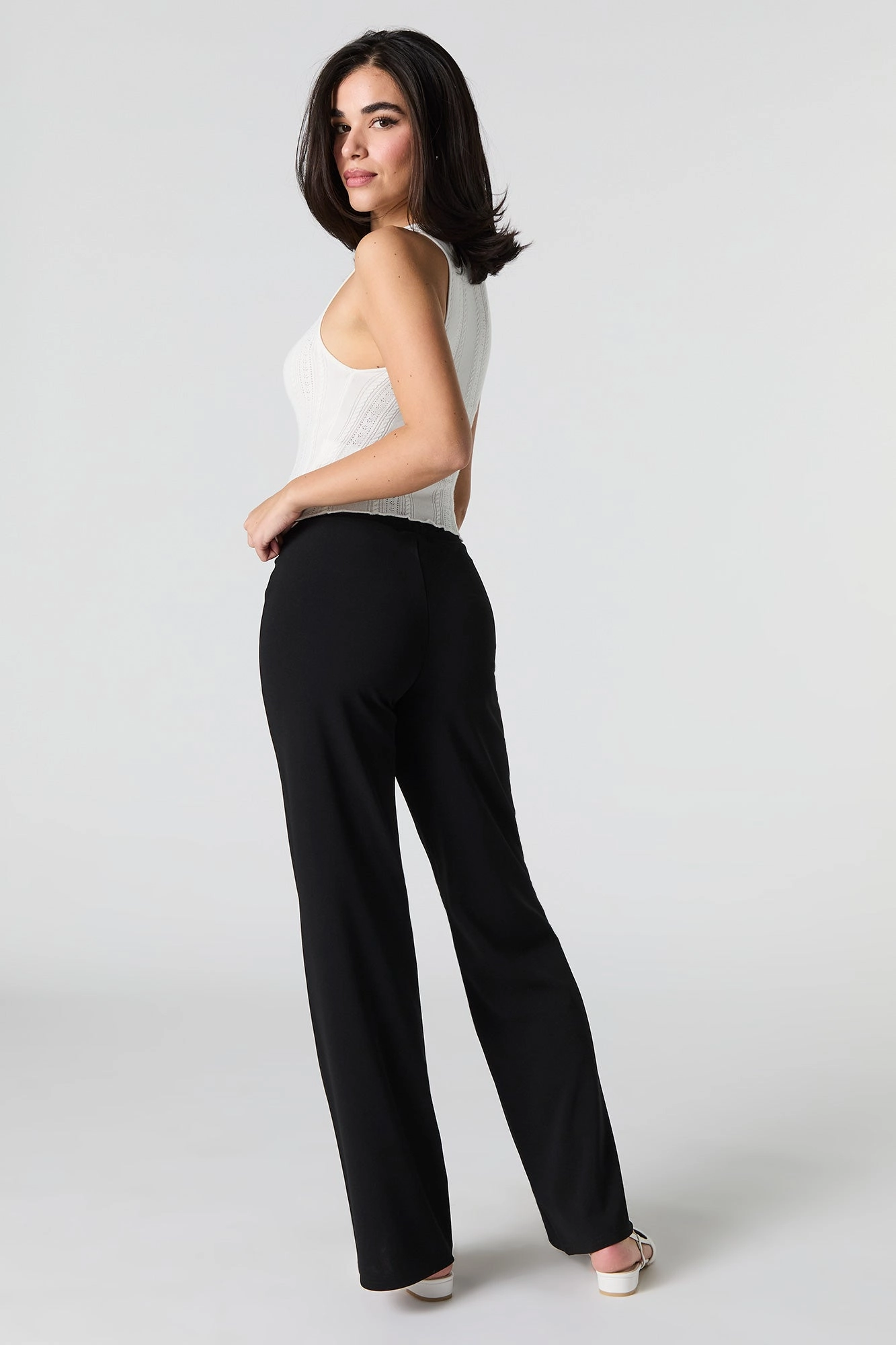 Pantalon habillé en crêpe