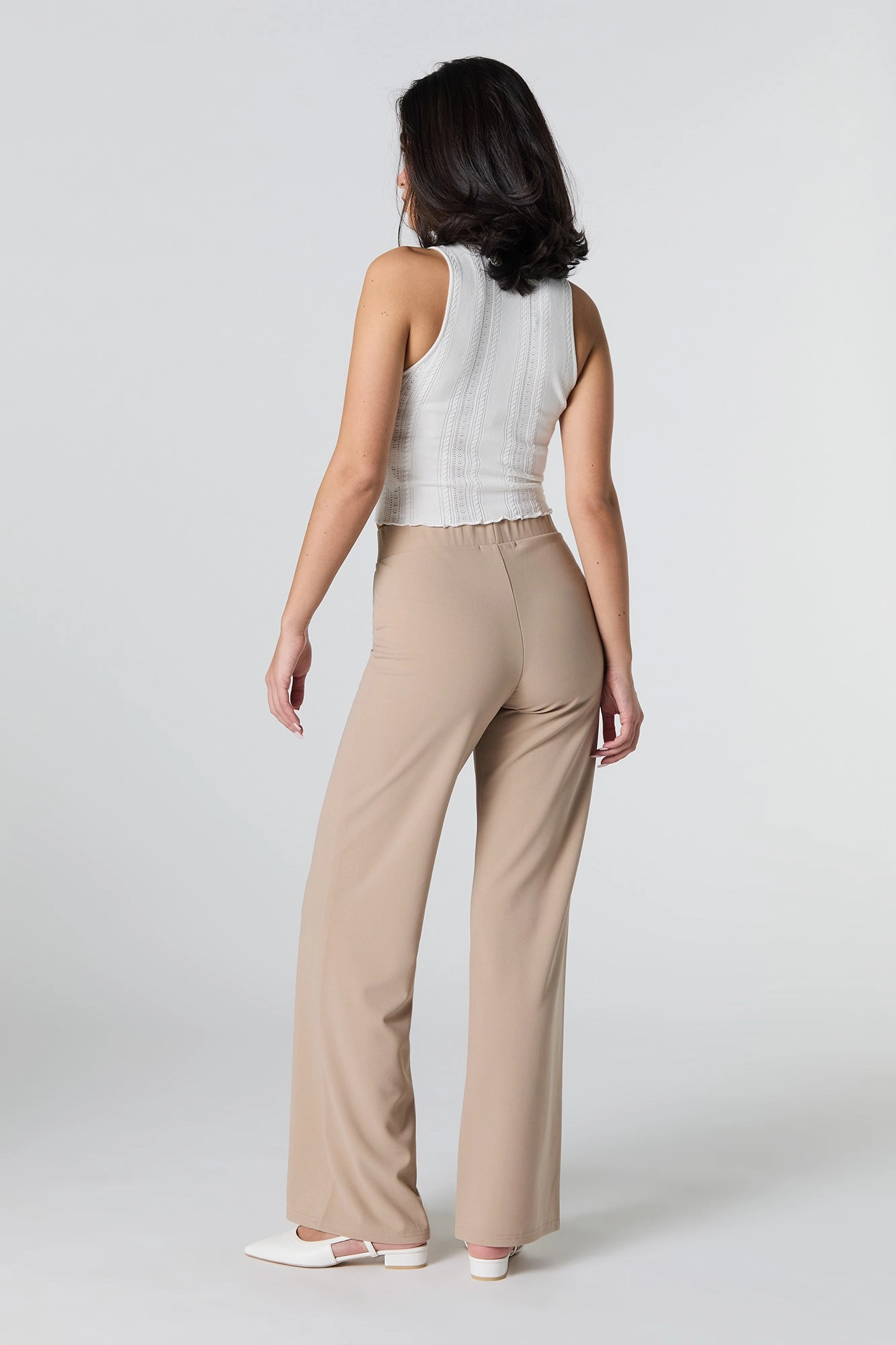 Pantalon habillé en crêpe