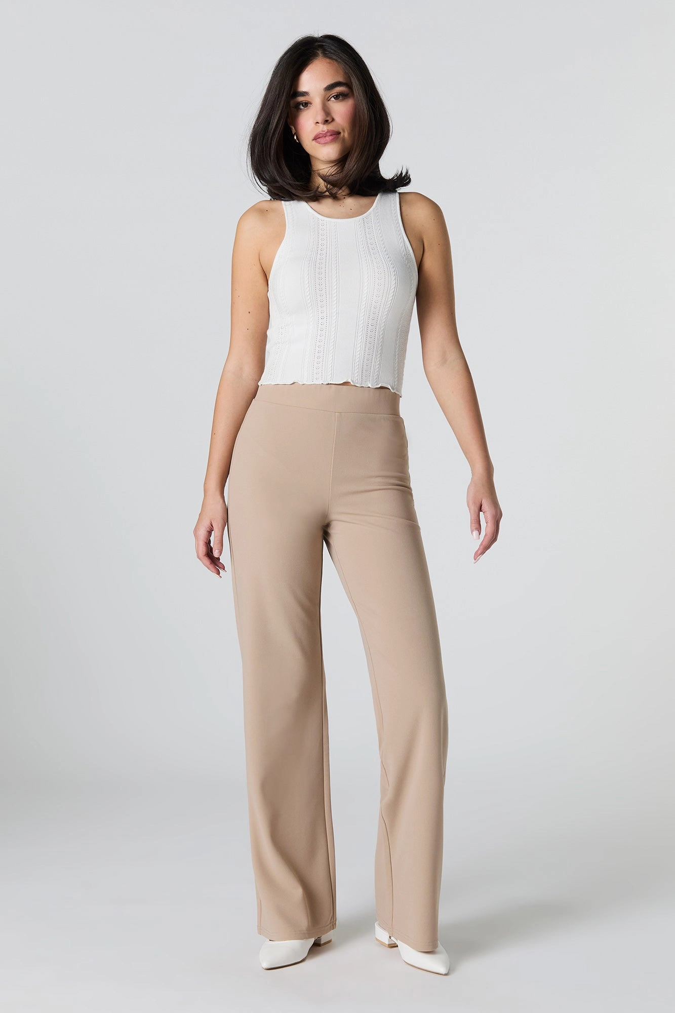 Pantalon habillé en crêpe