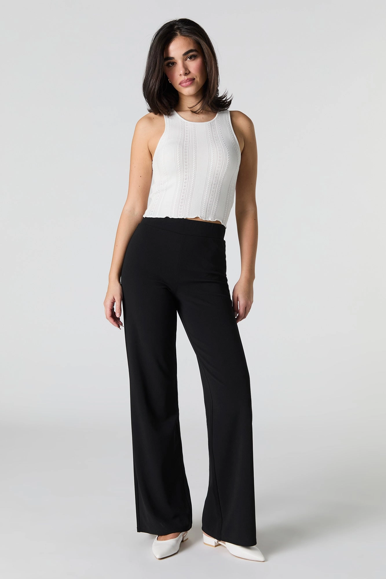 Pantalon habillé en crêpe