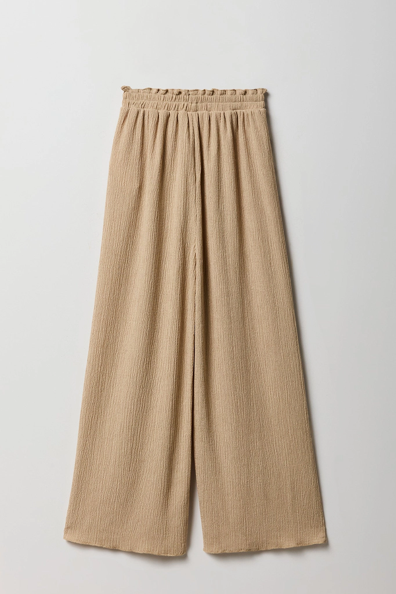 Pantalon texturé à jambe large pour fille