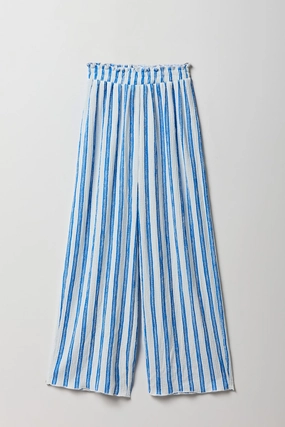 Pantalon texturé à jambe large pour fille