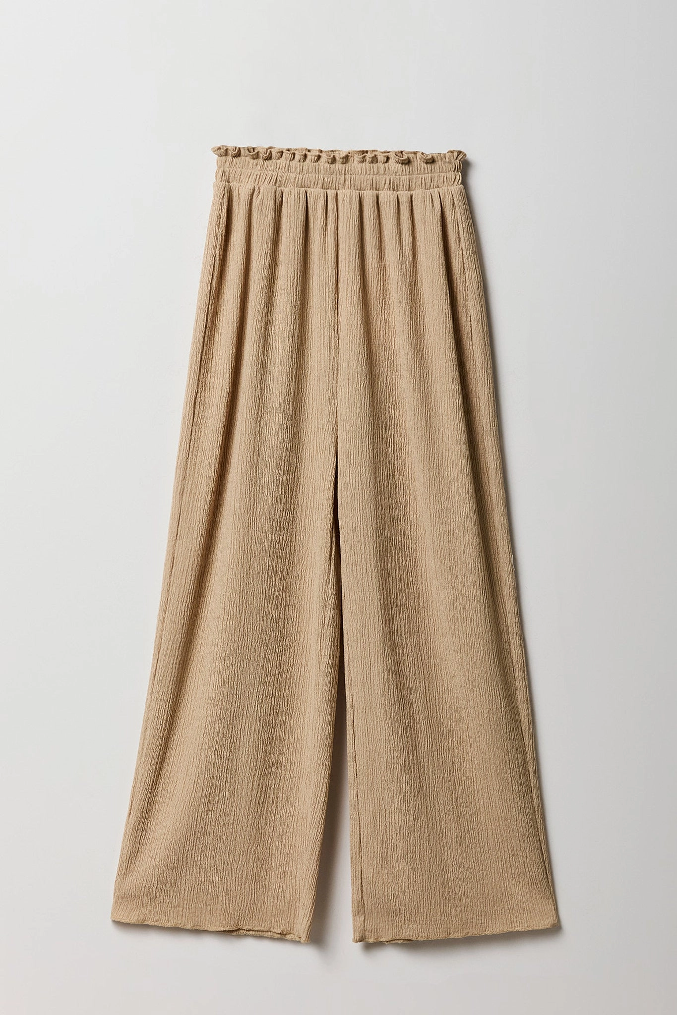 Pantalon texturé à jambe large pour fille