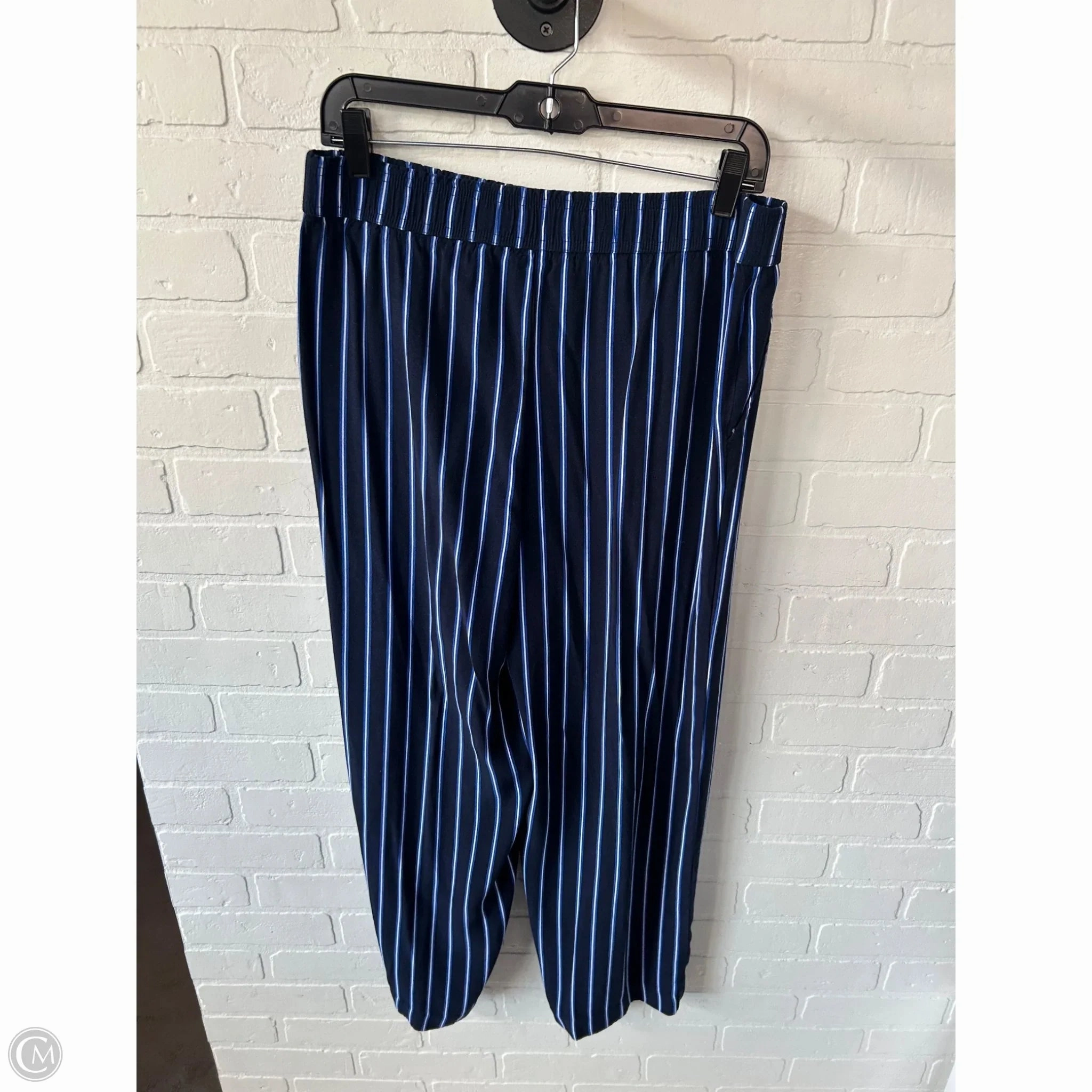 Pants Lounge By Ann Taylor In Blue & White, Size: 10