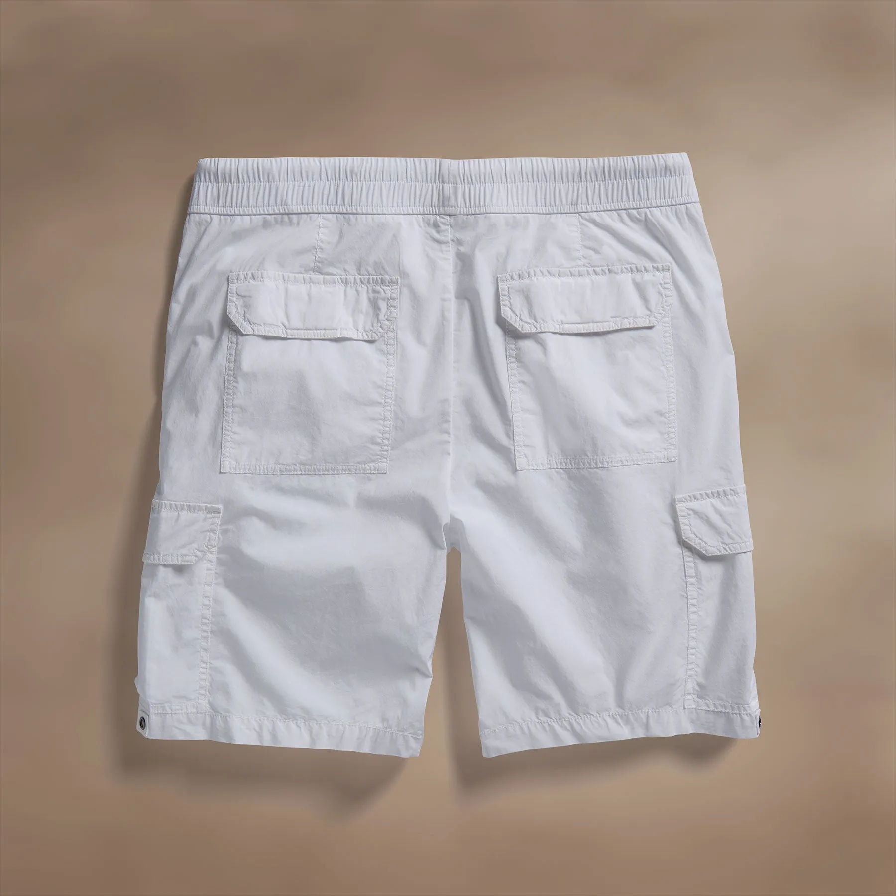 Parachute Poplin Cargo Short - White
