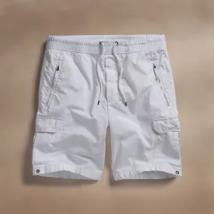 Parachute Poplin Cargo Short - White