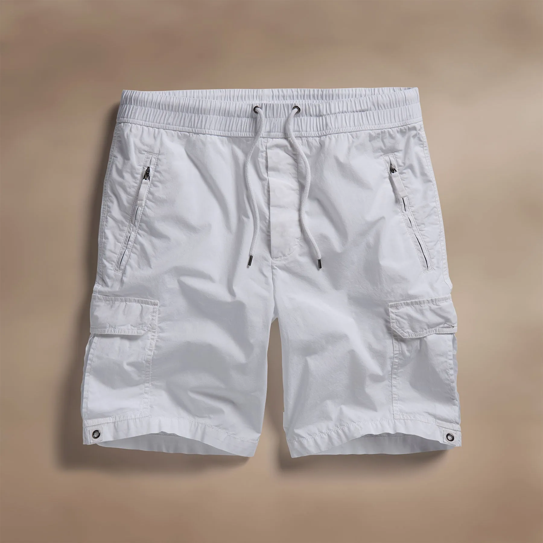 Parachute Poplin Cargo Short - White