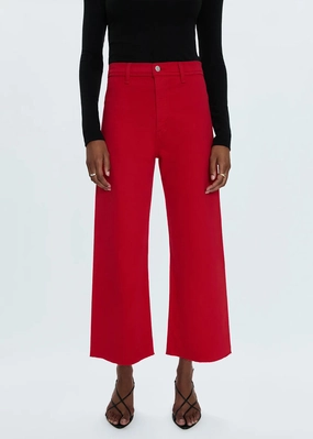 Penny High Rise Wide Leg Crop - Ruby