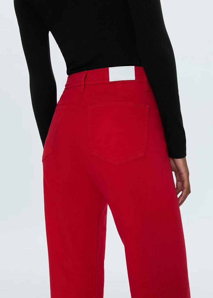 Penny High Rise Wide Leg Crop - Ruby