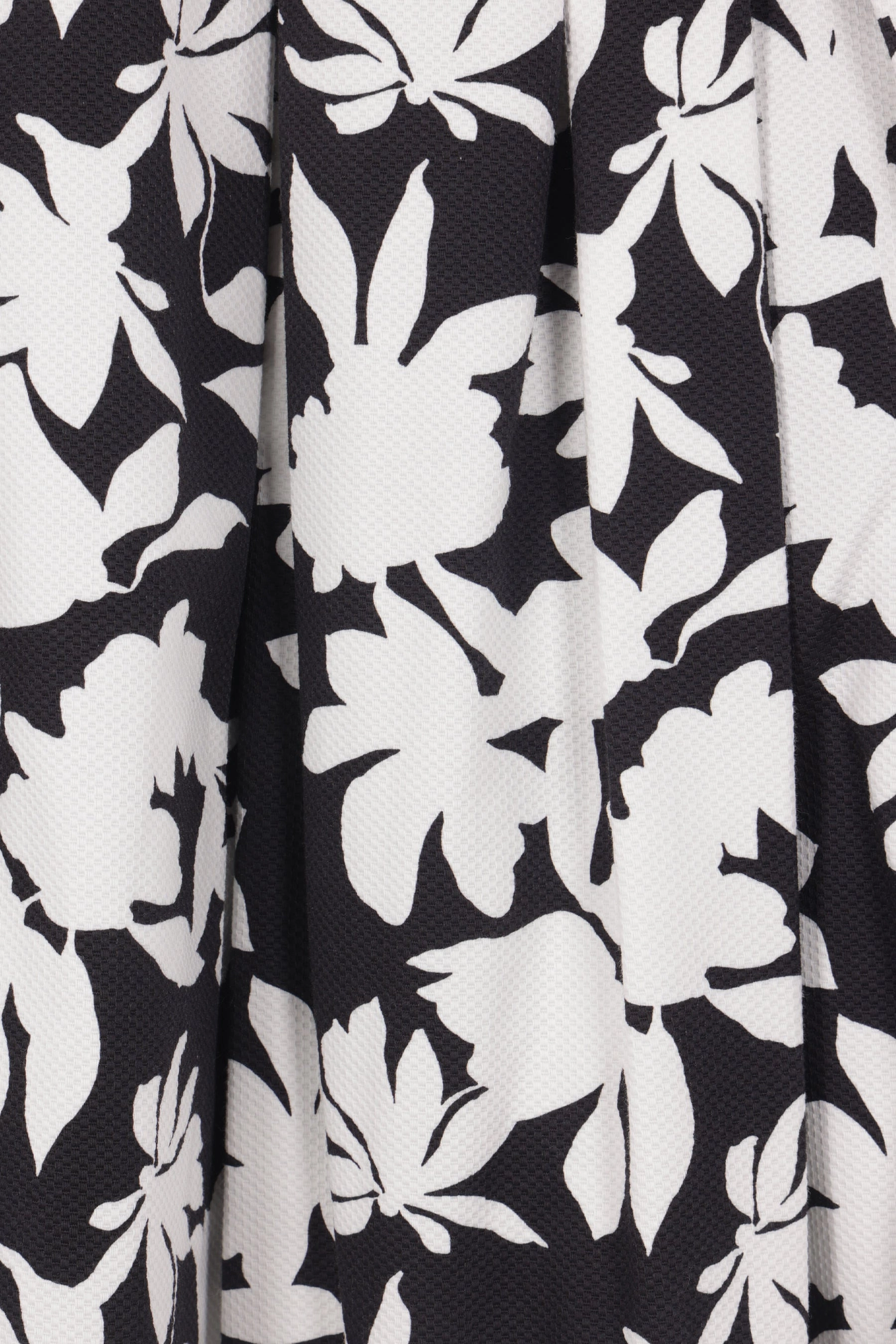 piquet circle skirt with floral print