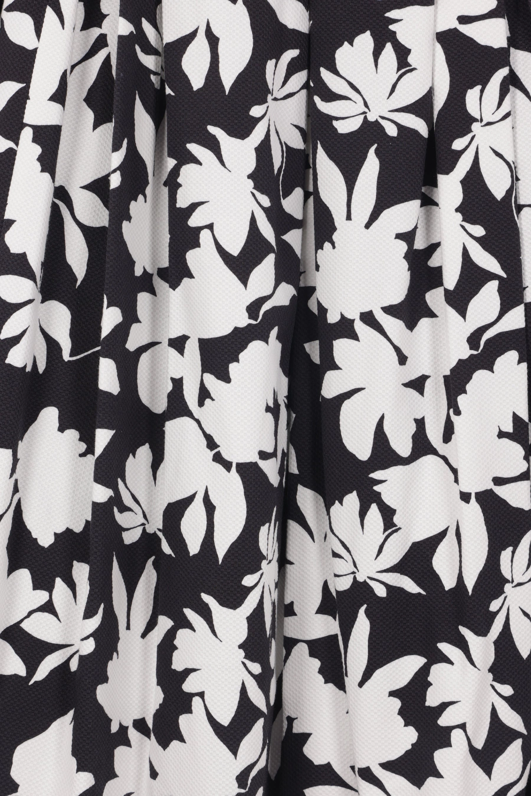 piquet circle skirt with floral print